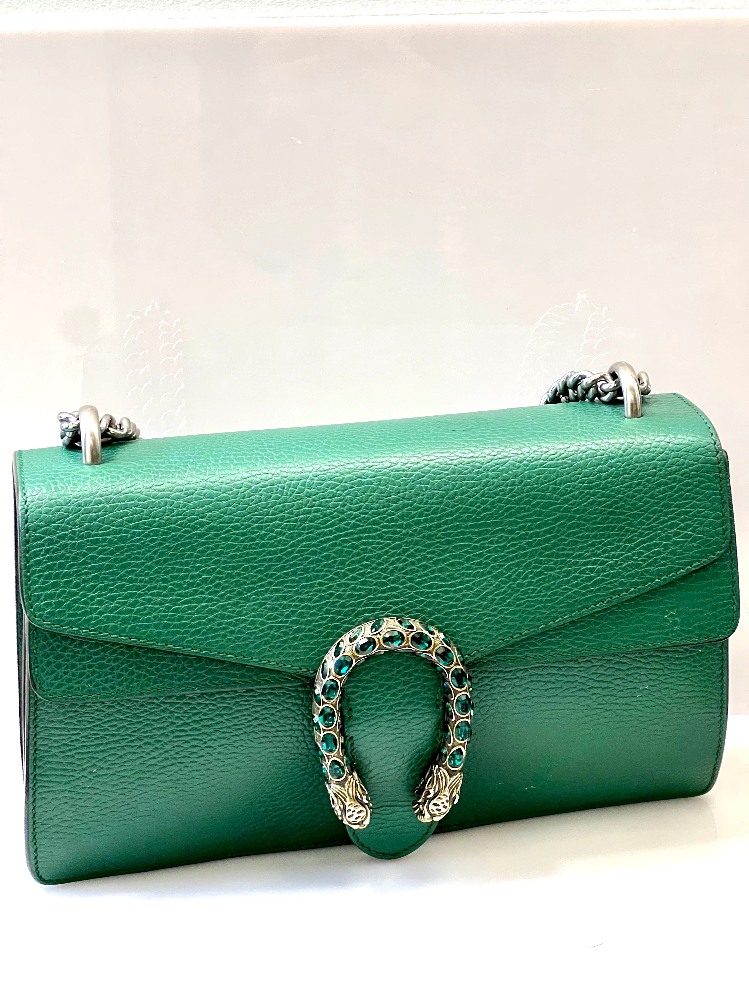 GUCCI DIONYSUS PEBBLED LEATHER SMALL SHOULDER BAG