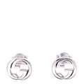 GUCCI INTERLOCKING GG STERLING SILVER STUD EARRINGS