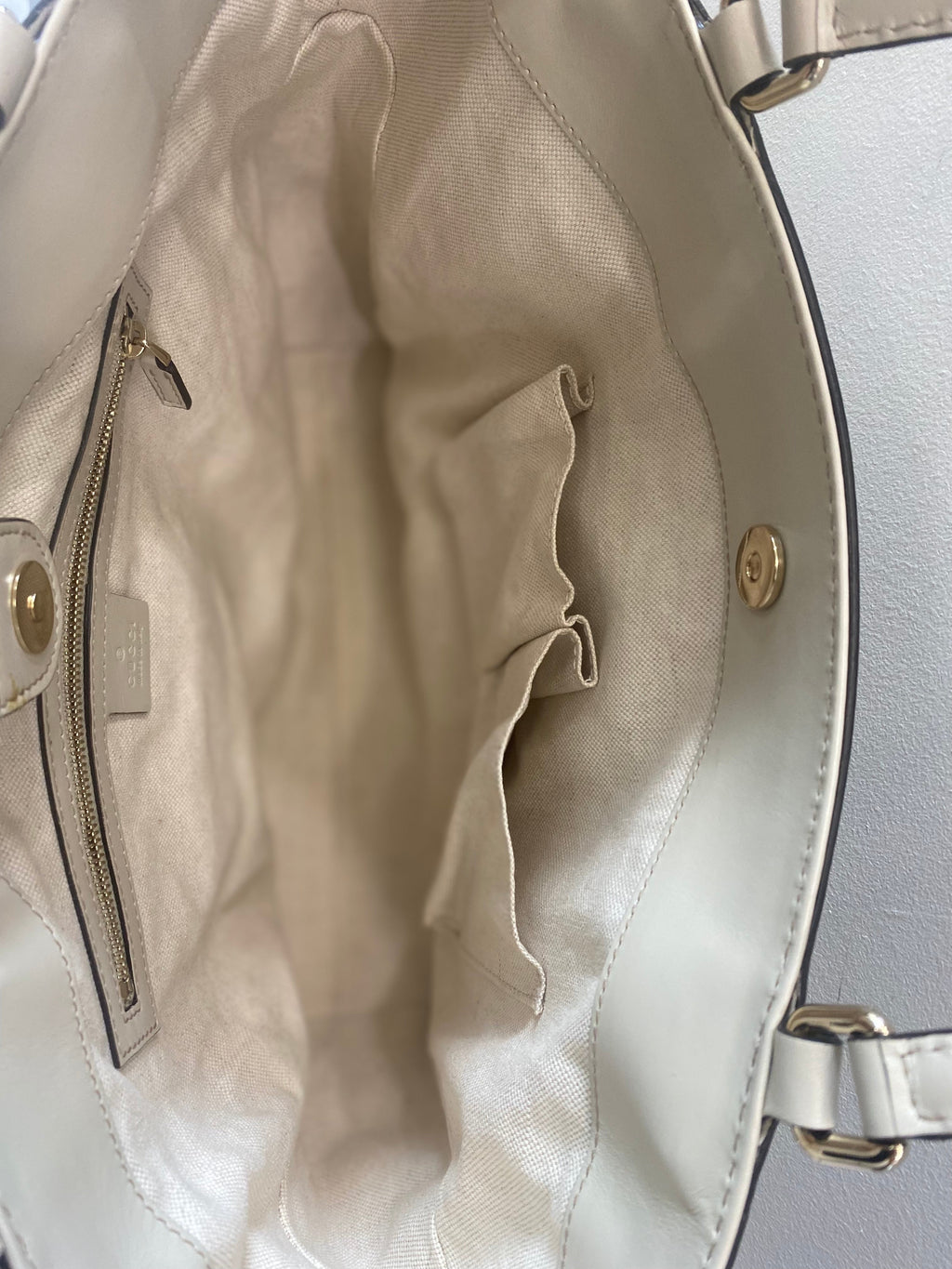 GUCCI GG CANVAS & LEATHER MAYFAIR BOW TOTE BAG