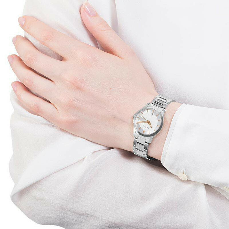 Gucci G-Timeless Ladies Silver Watch YA126523