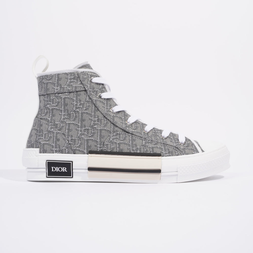 Christian Dior B23 Hightops Grey Oblique / White Canvas EU 43 UK 9
