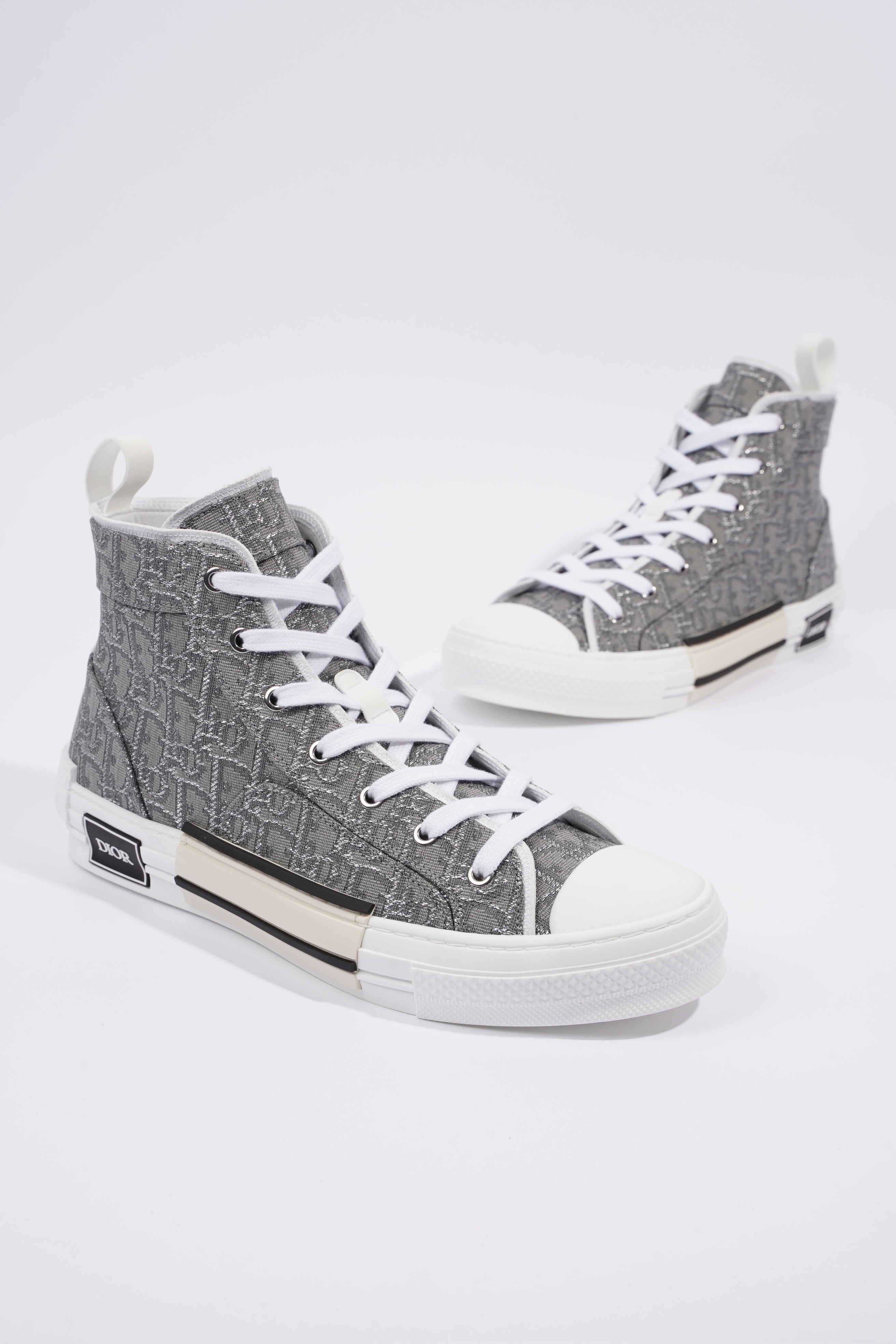 Christian Dior B23 Hightops Grey Oblique / White Canvas EU 43 UK 9