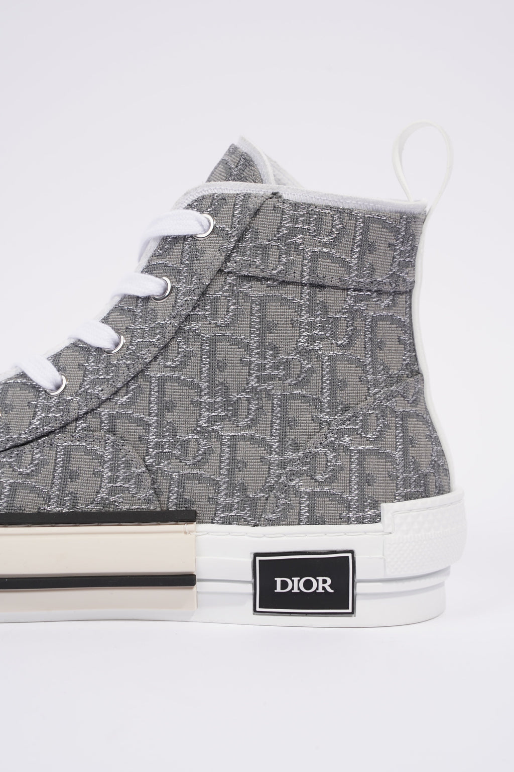 Christian Dior B23 Hightops Grey Oblique / White Canvas EU 43 UK 9