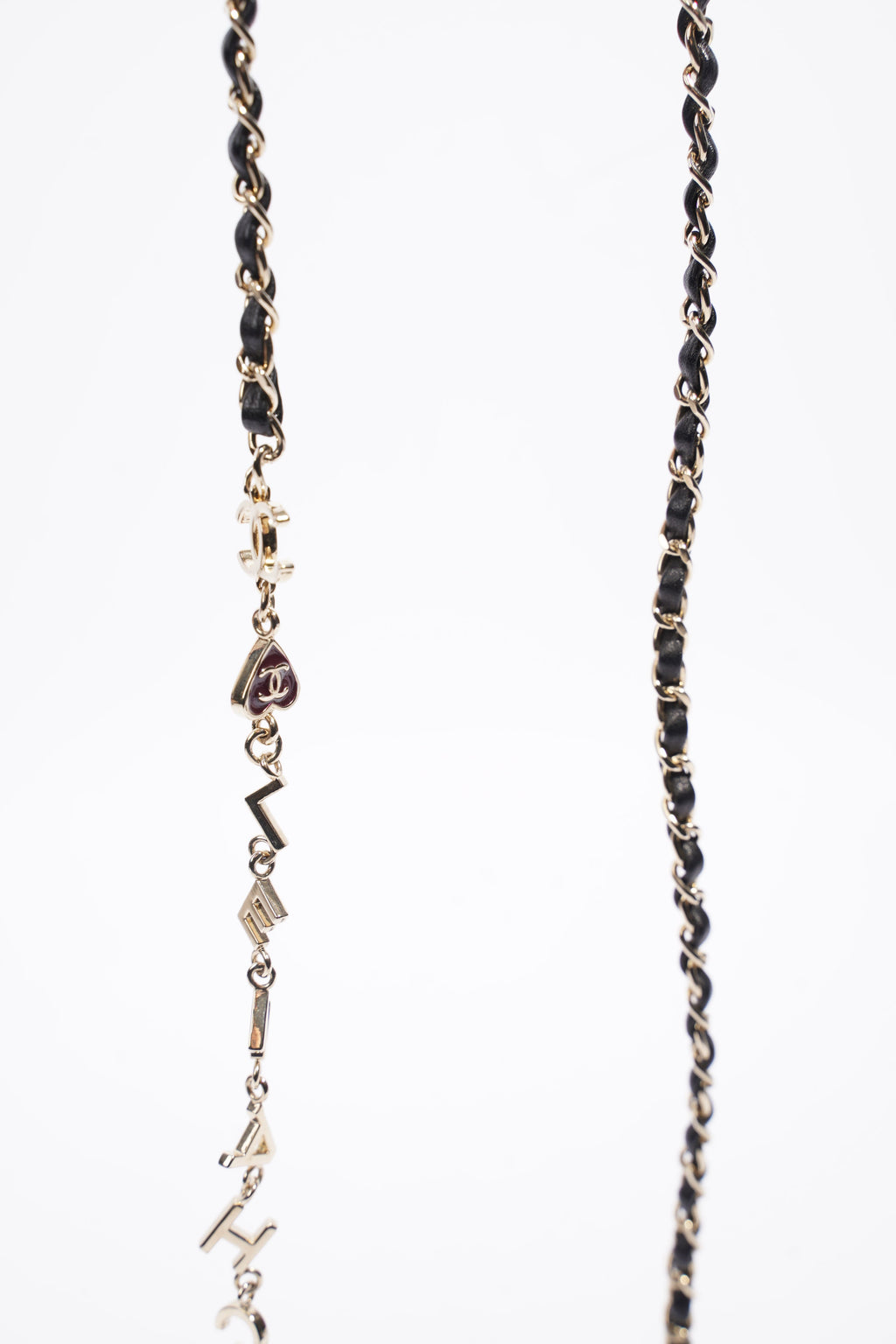 Chanel Square Sunglasses With Chain Black Acetate 57mm 17mm