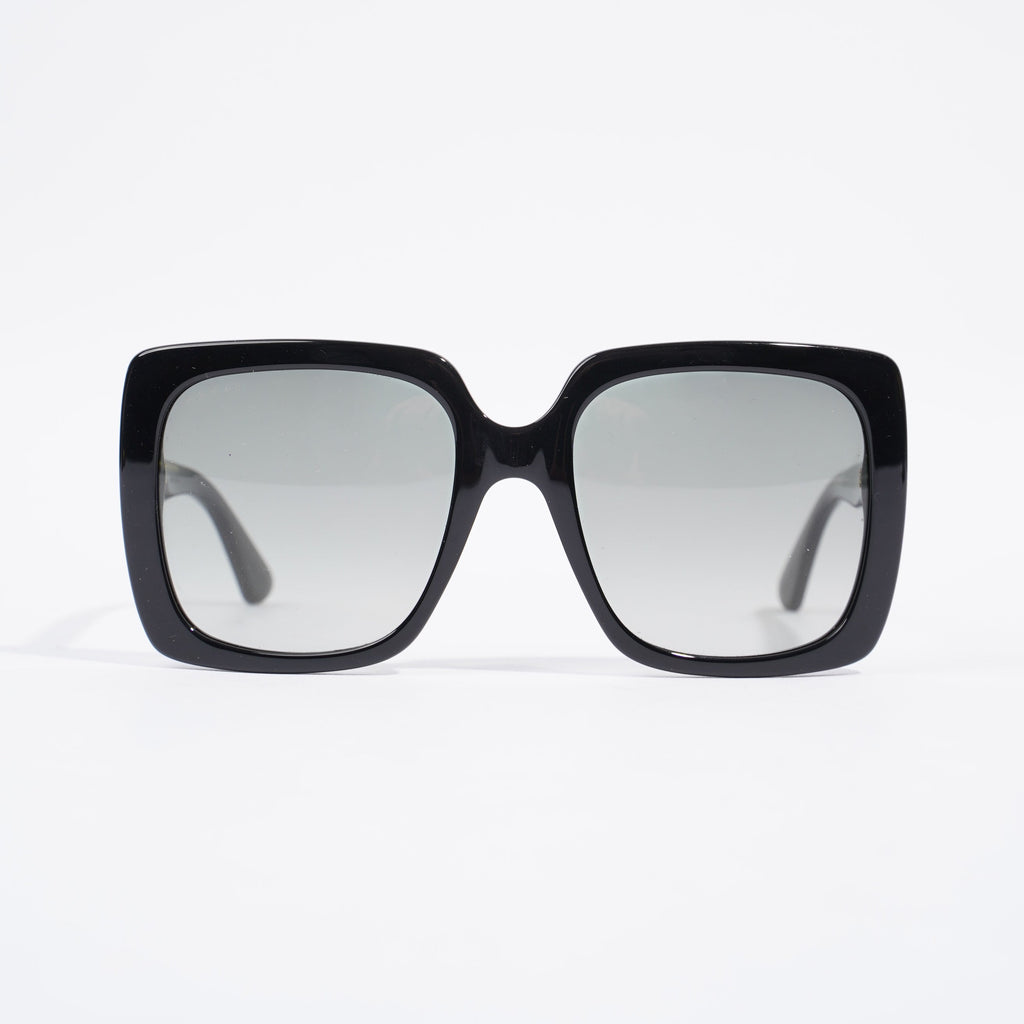 Gucci Square Sunglasses Black Acetate 140mm
