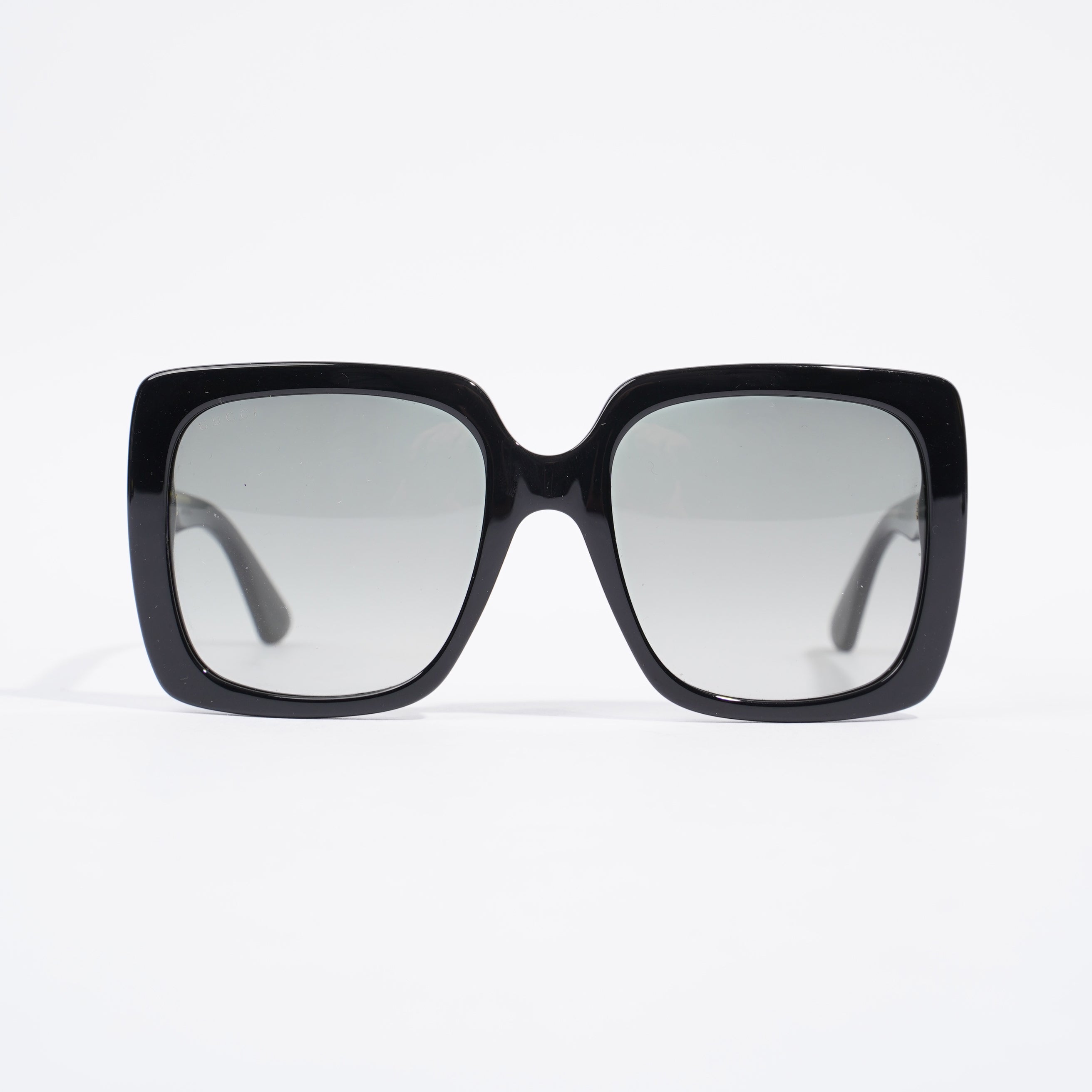 Gucci Square Sunglasses Black Acetate 140mm