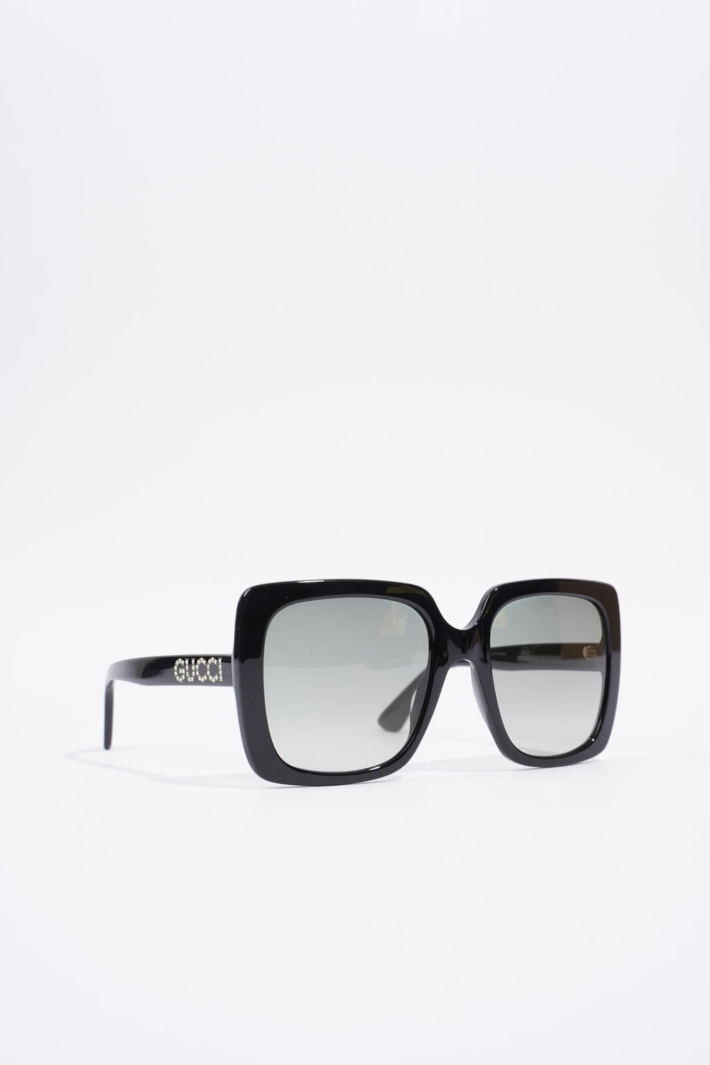 Gucci Square Sunglasses Black Acetate 140mm
