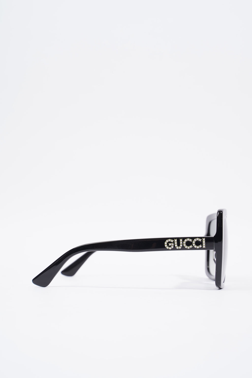 Gucci Square Sunglasses Black Acetate 140mm