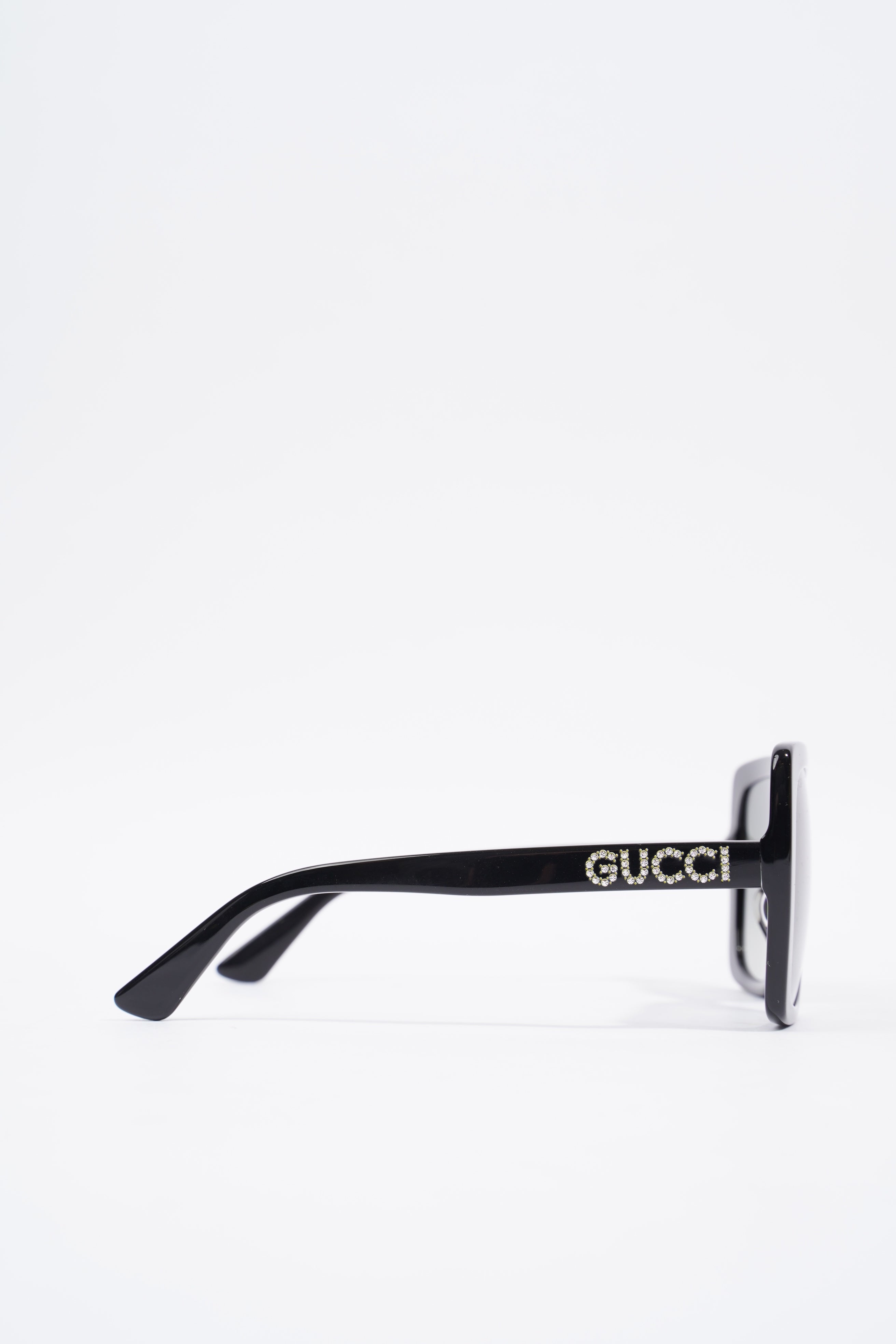 Gucci Square Sunglasses Black Acetate 140mm