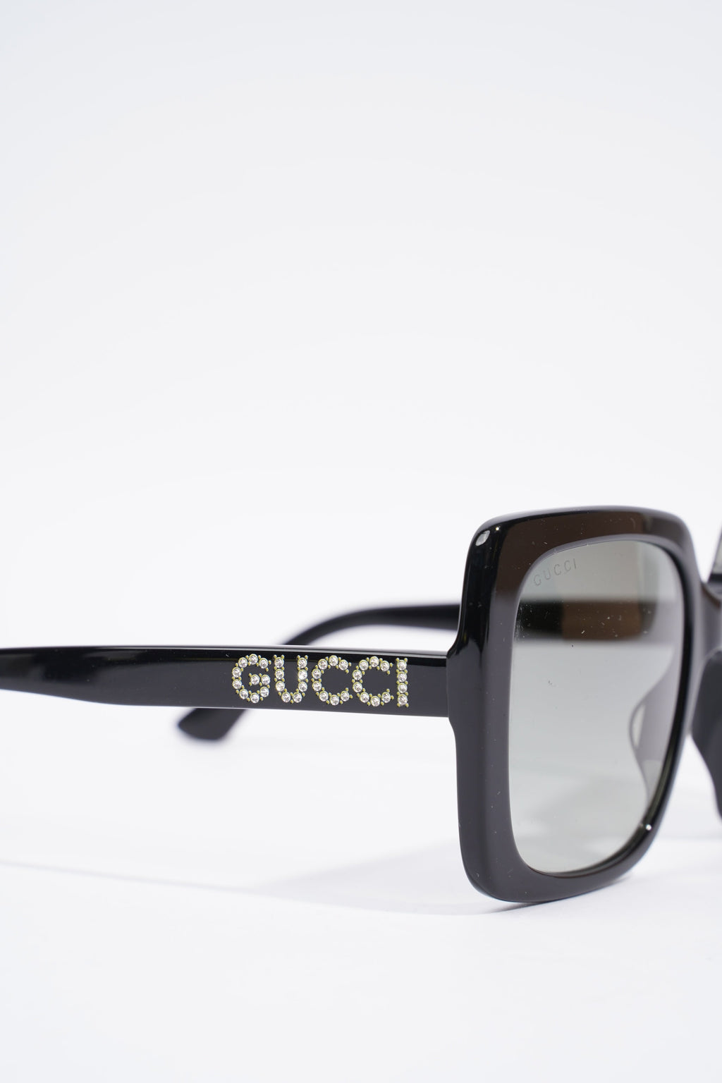 Gucci Square Sunglasses Black Acetate 140mm