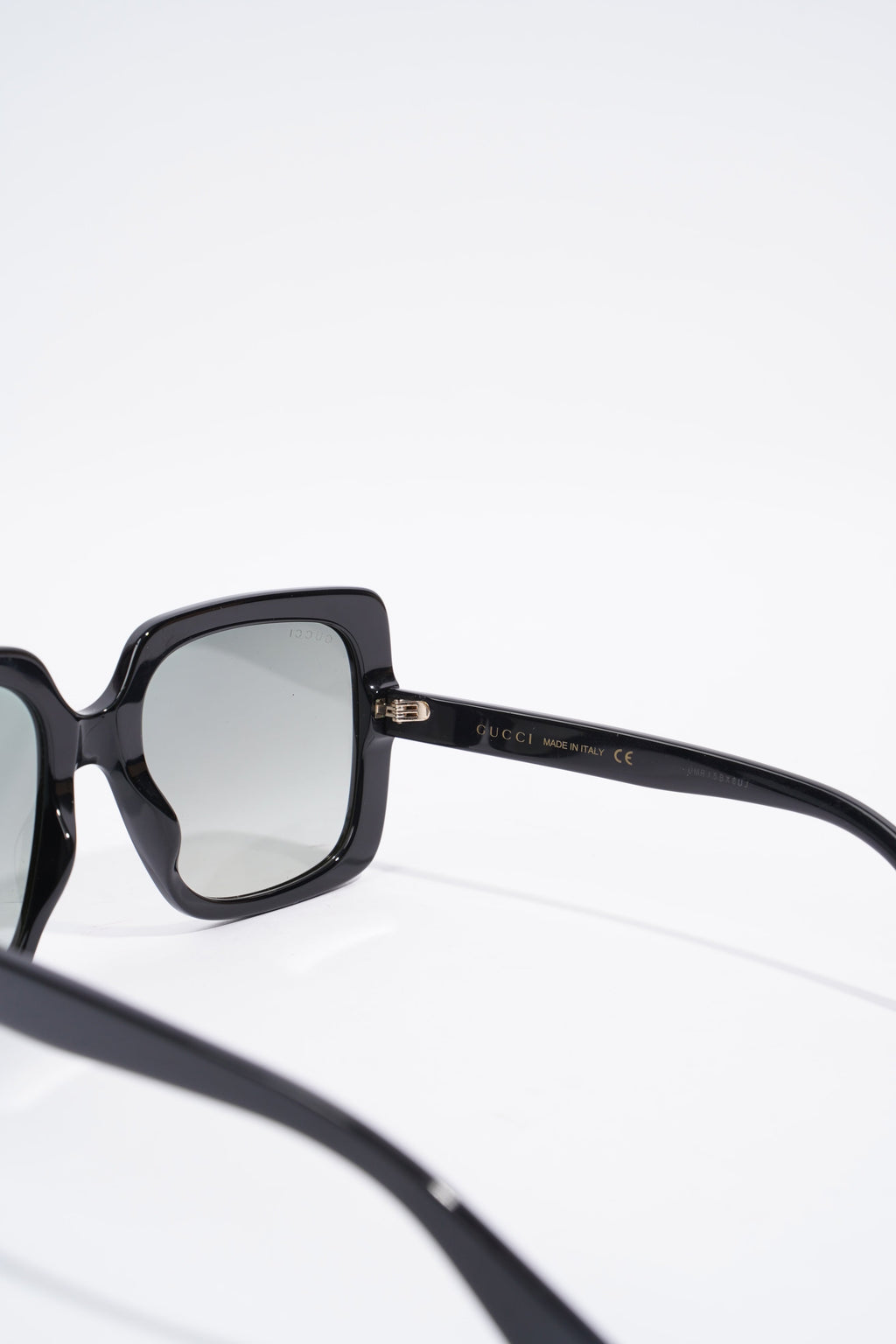Gucci Square Sunglasses Black Acetate 140mm