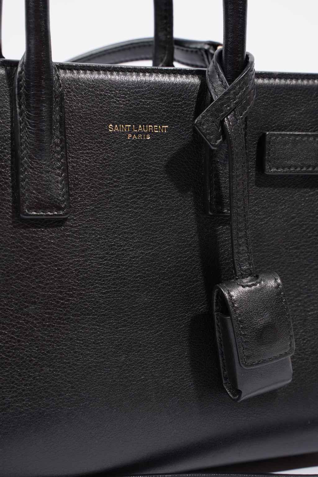 Saint Laurent Sac De Jour Black Calfskin Leather Nano