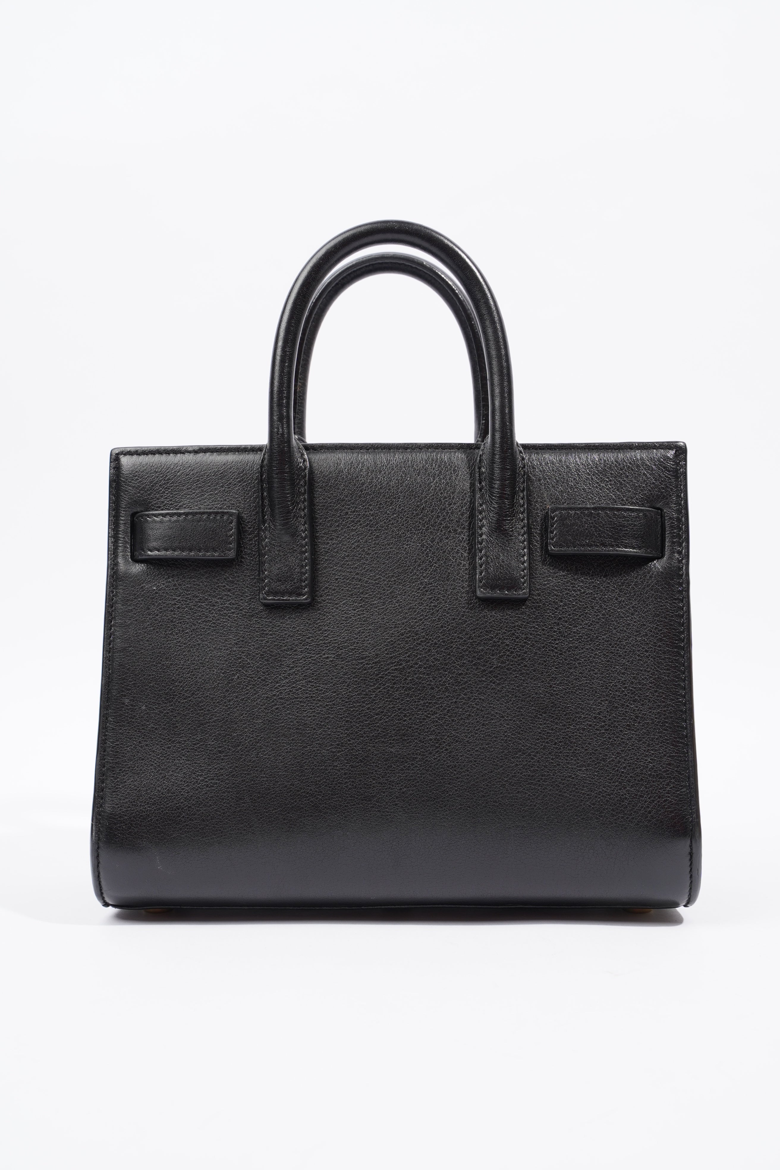 Saint Laurent Sac De Jour Black Calfskin Leather Nano
