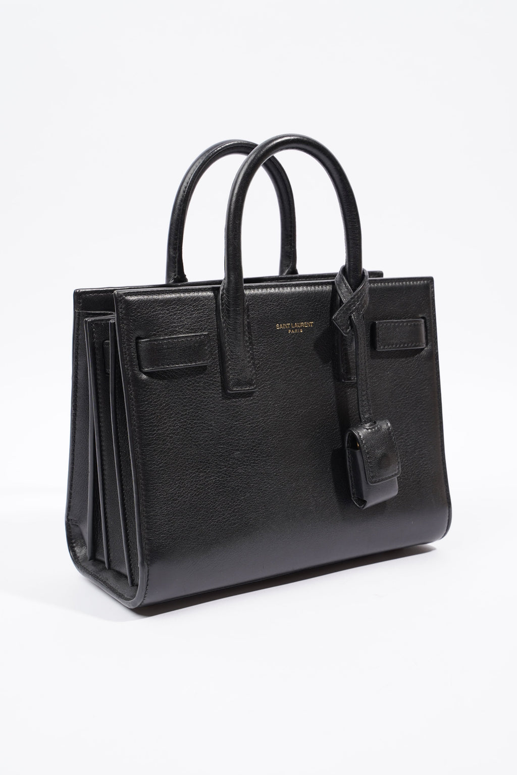 Saint Laurent Sac De Jour Black Calfskin Leather Nano