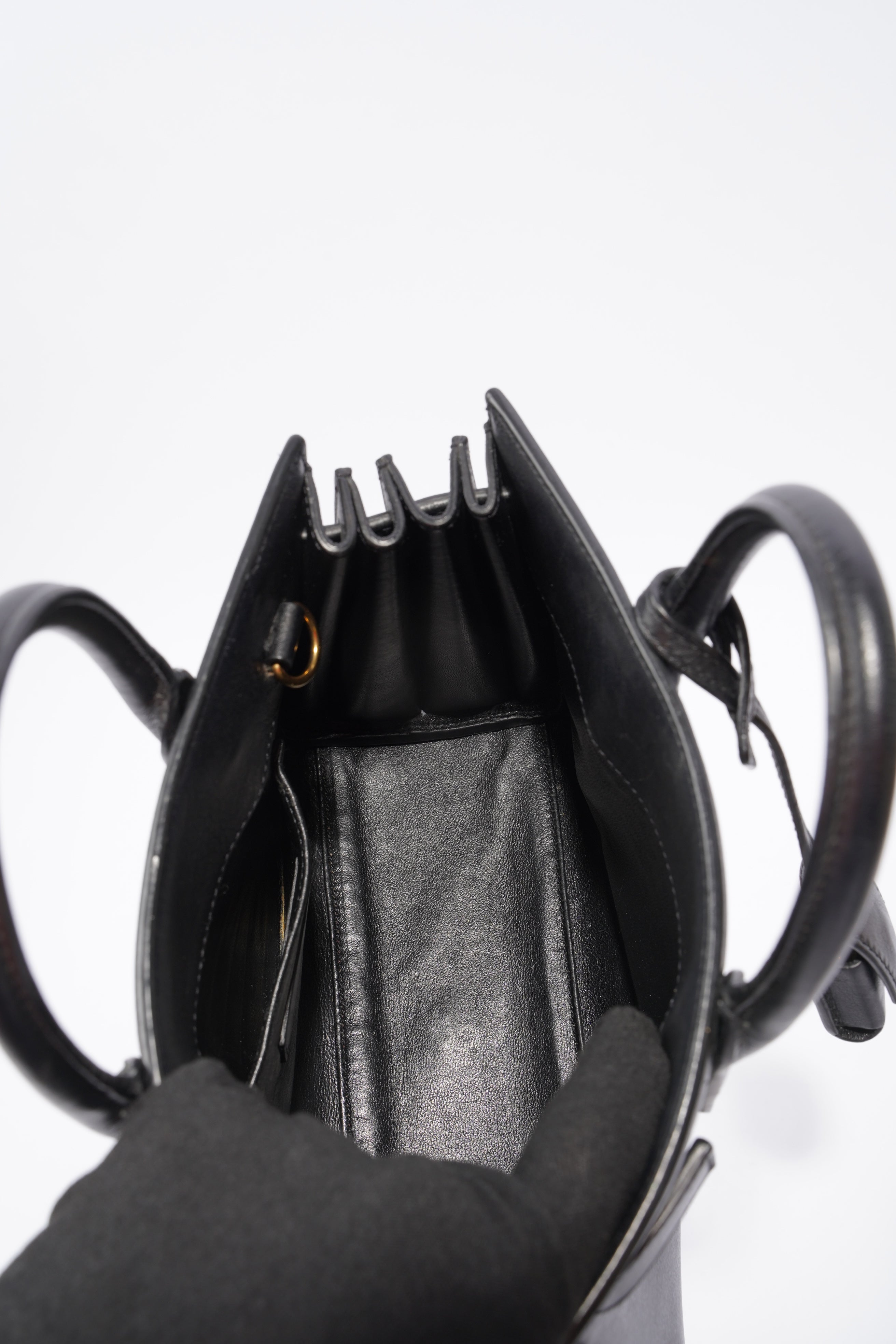 Saint Laurent Sac De Jour Black Calfskin Leather Nano