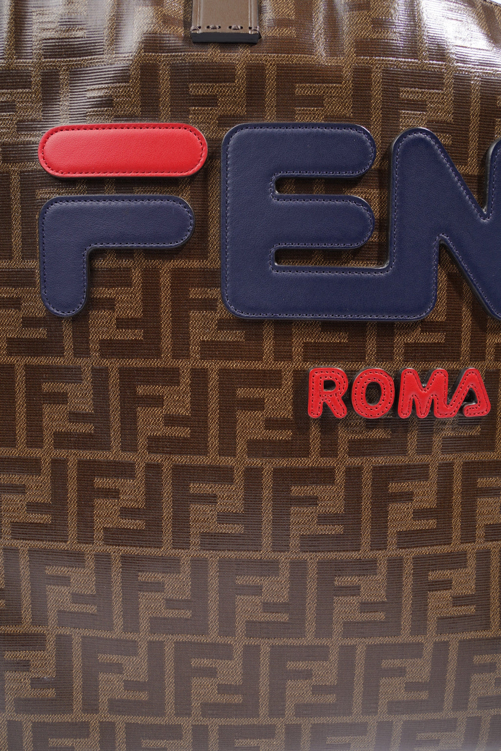Fendi Fendi x Fila Tote Brown FF Monogram Coated Canvas Large