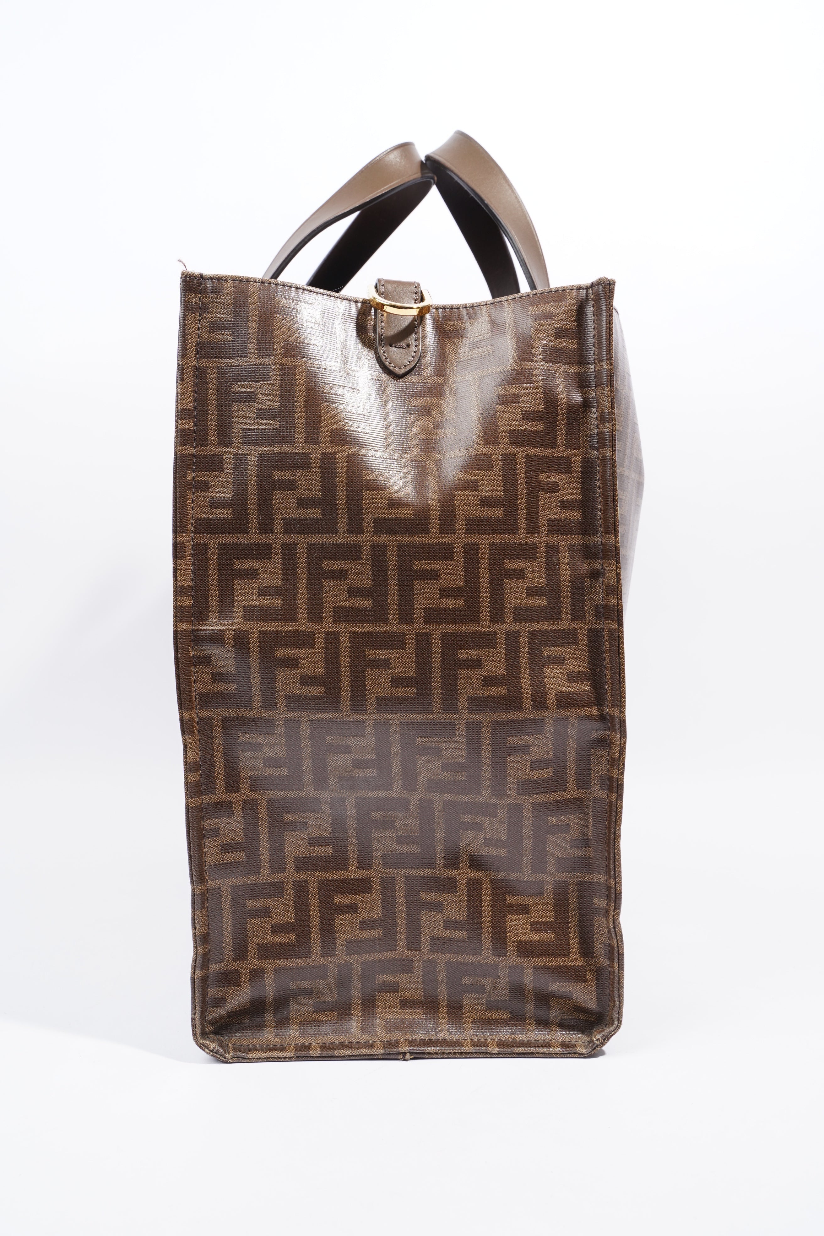 Fendi Fendi x Fila Tote Brown FF Monogram Coated Canvas Large