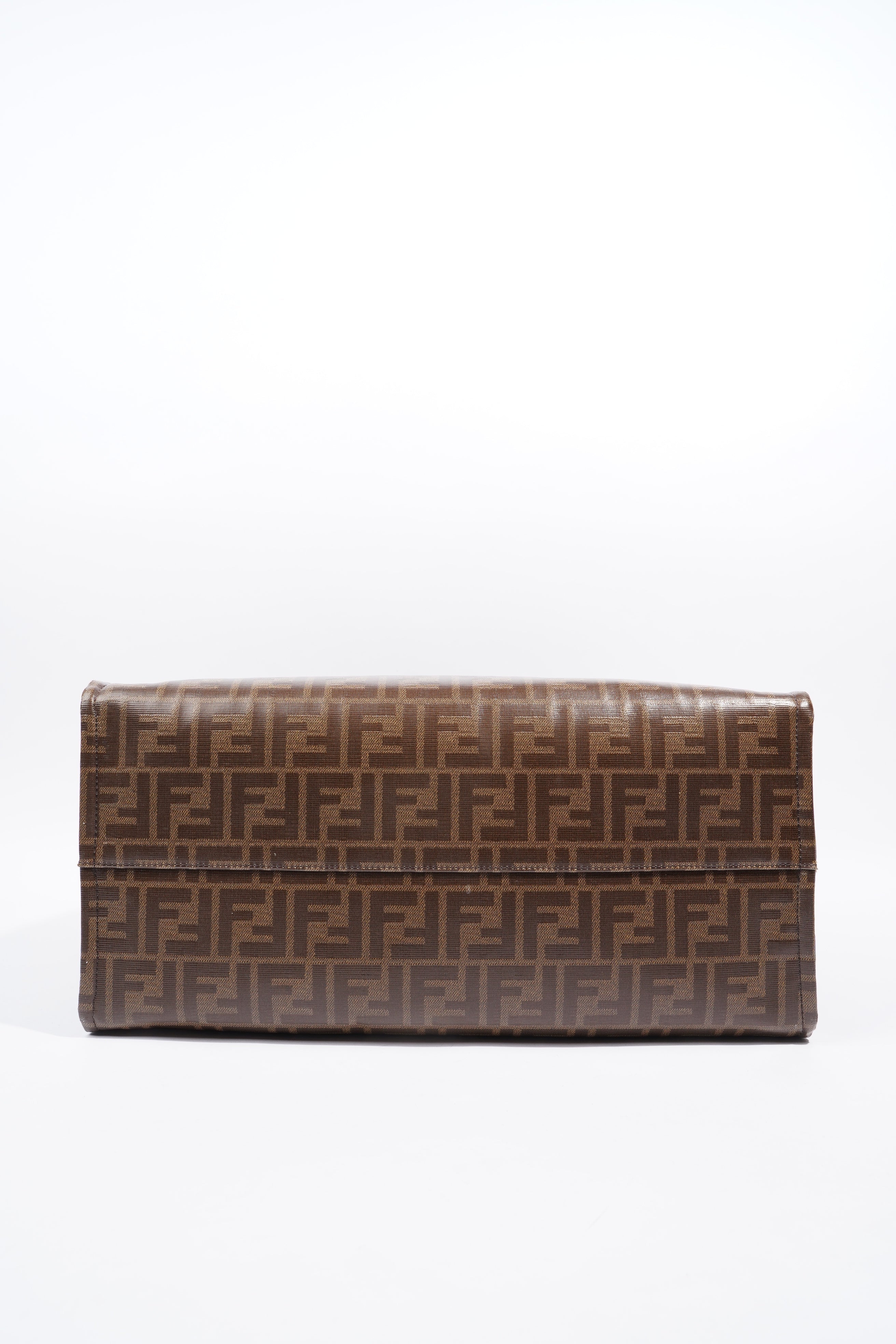 Fendi Fendi x Fila Tote Brown FF Monogram Coated Canvas Large
