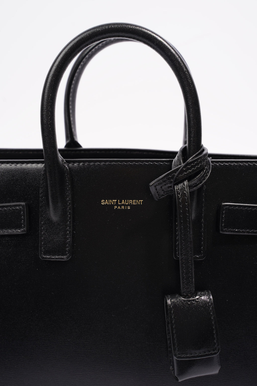 Saint Laurent Sac De Jour Black Calfskin Leather Nano