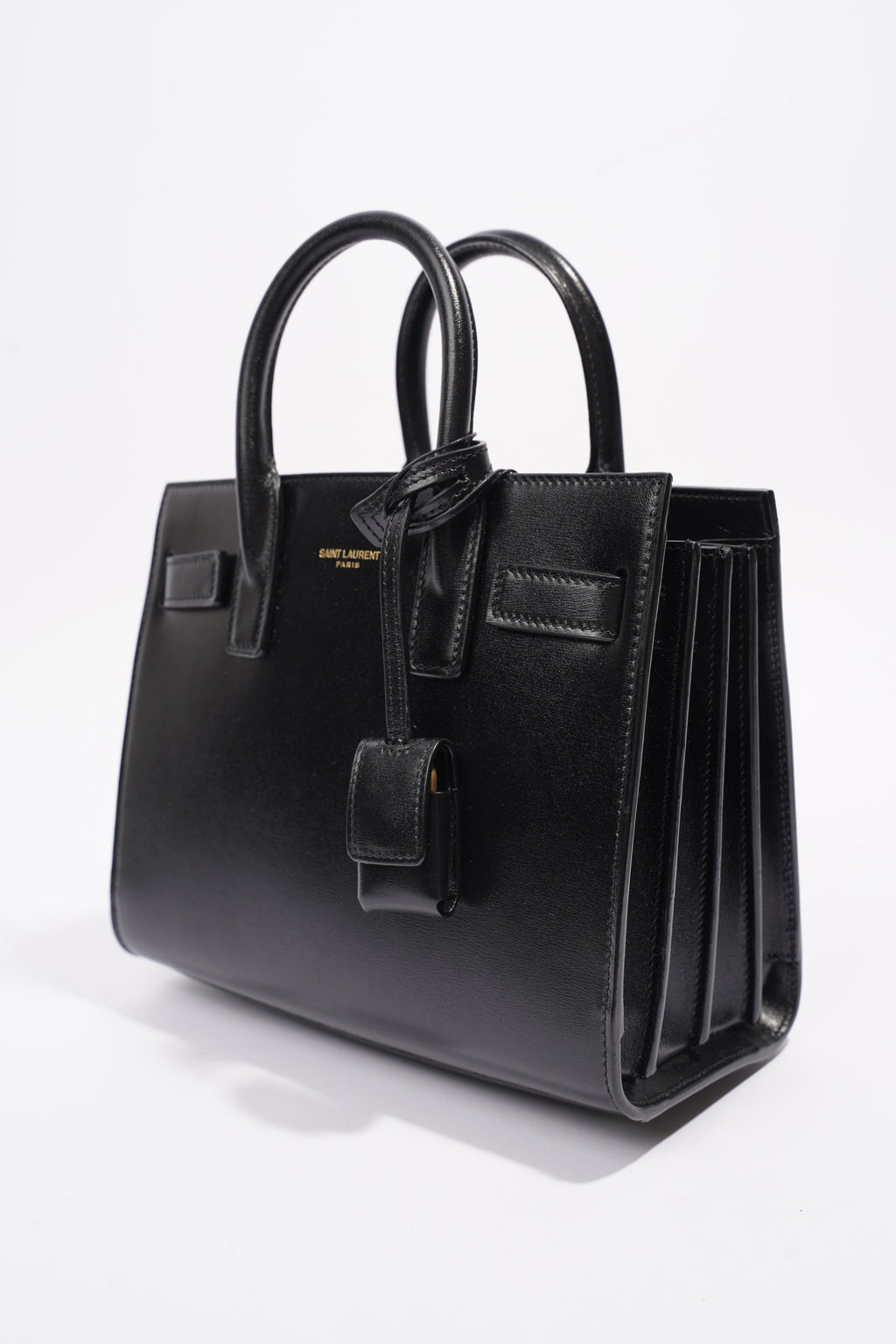 Saint Laurent Sac De Jour Black Calfskin Leather Nano