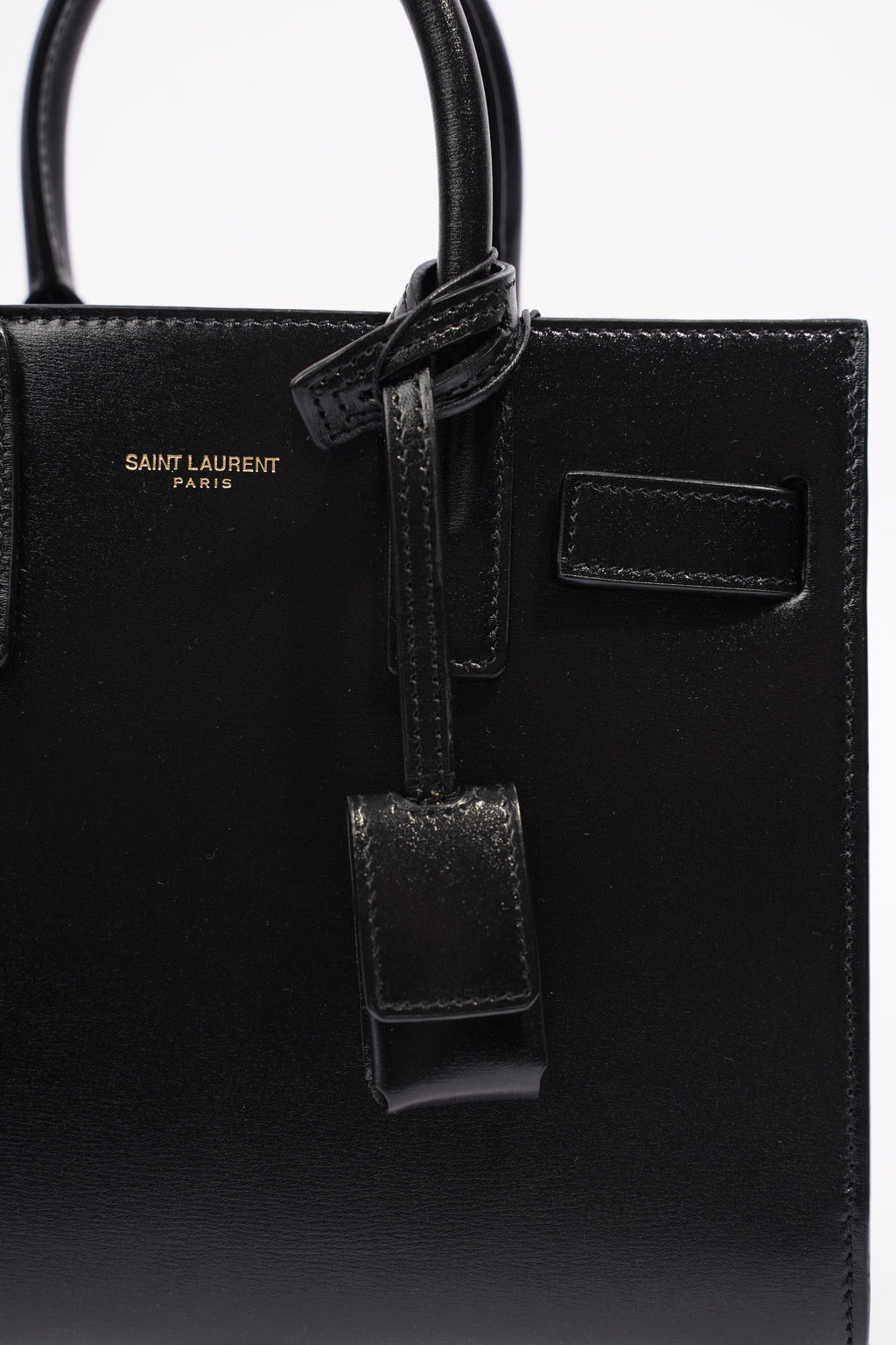 Saint Laurent Sac De Jour Black Calfskin Leather Nano