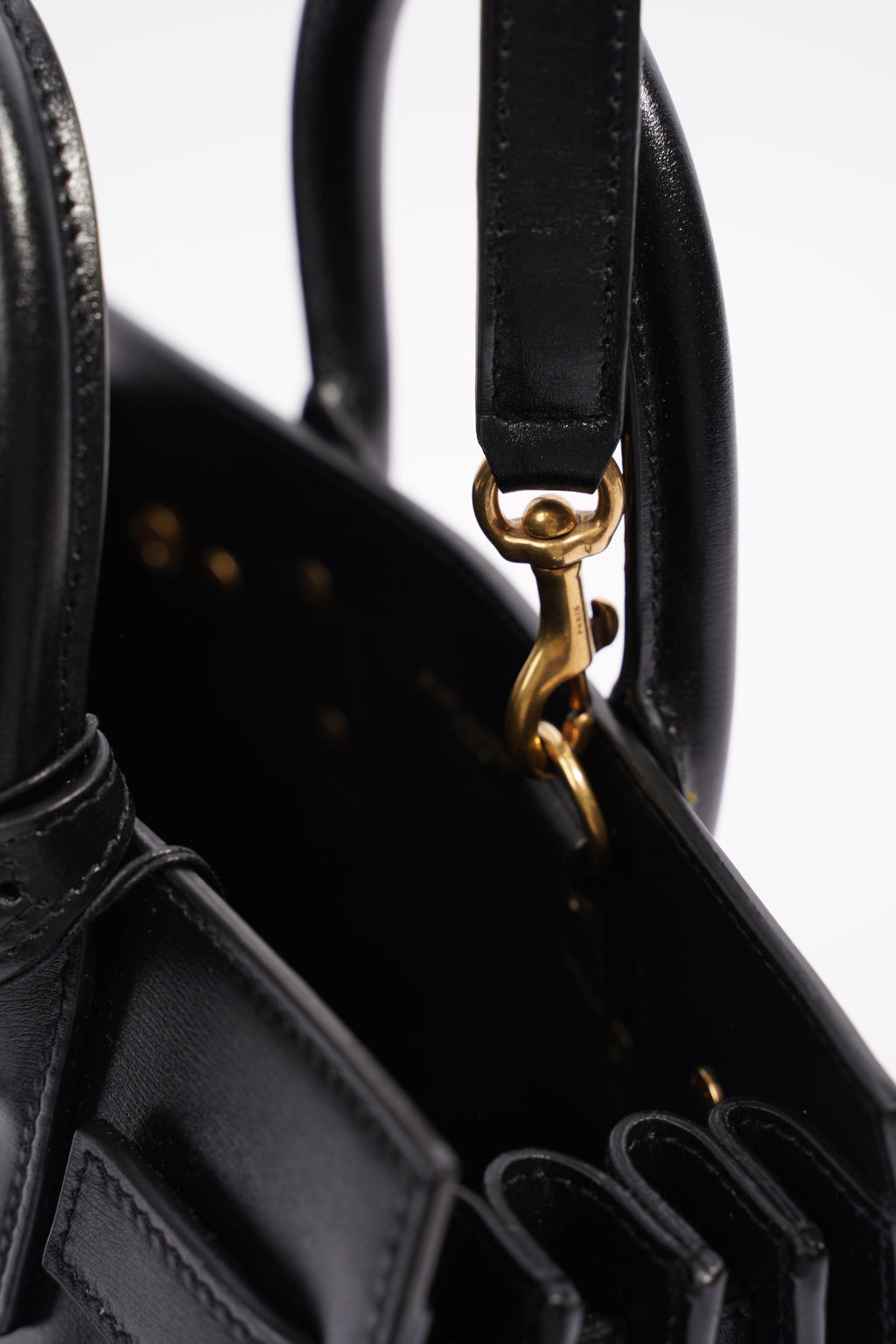 Saint Laurent Sac De Jour Black Calfskin Leather Nano
