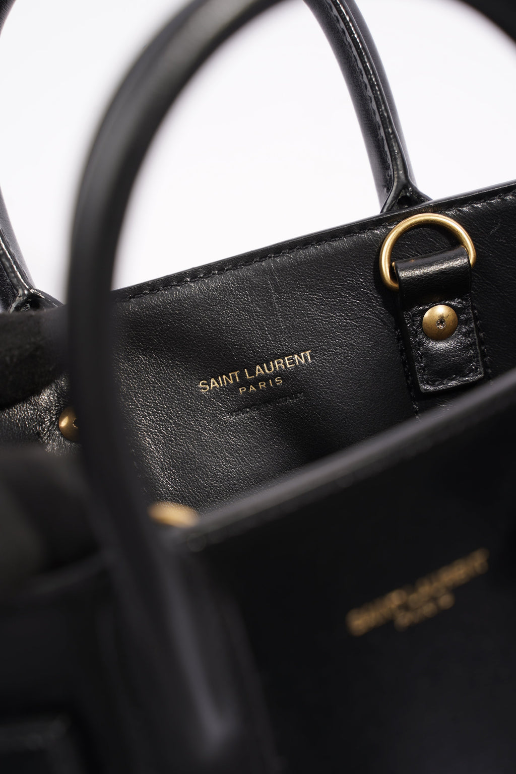 Saint Laurent Sac De Jour Black Calfskin Leather Nano