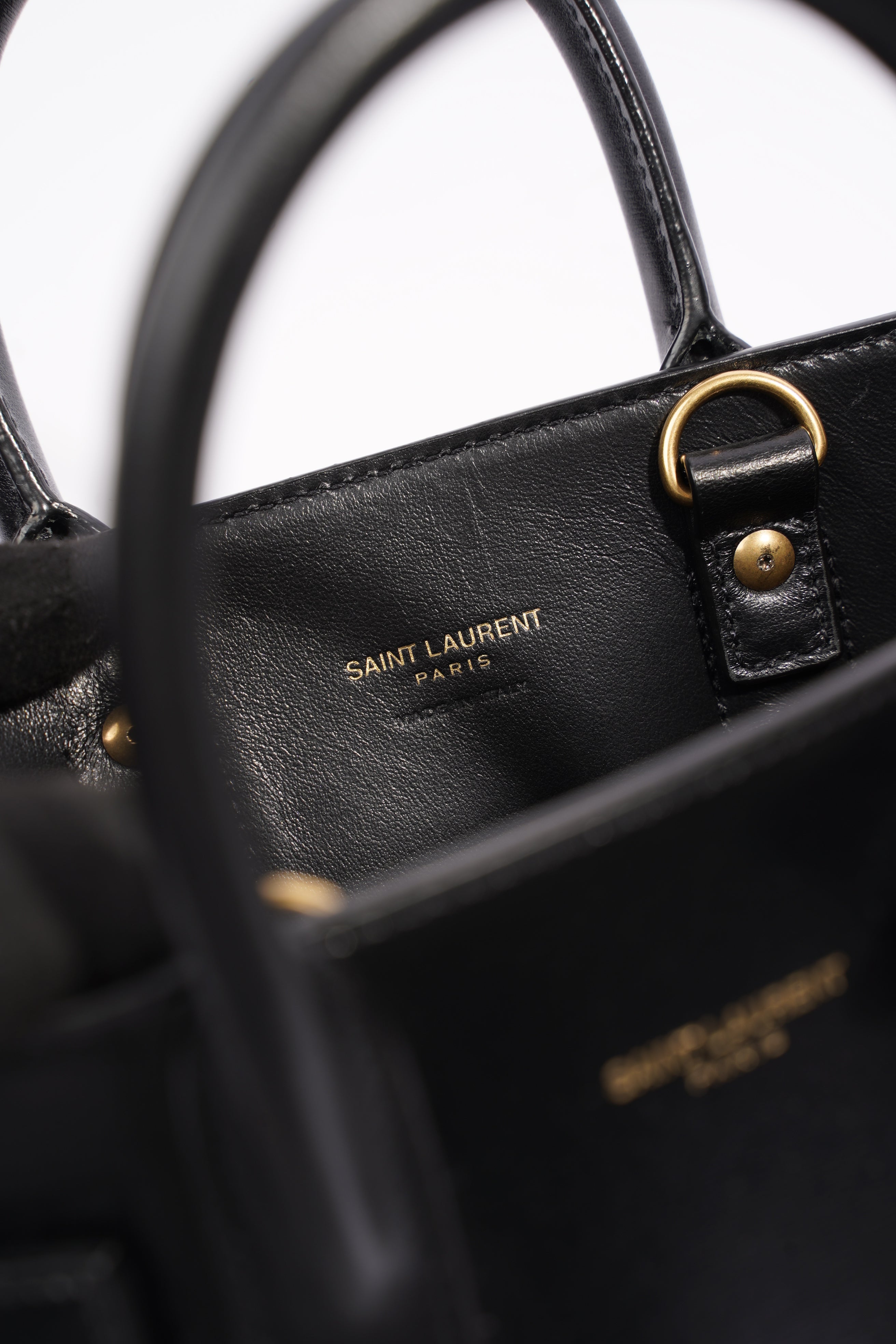 Saint Laurent Sac De Jour Black Calfskin Leather Nano