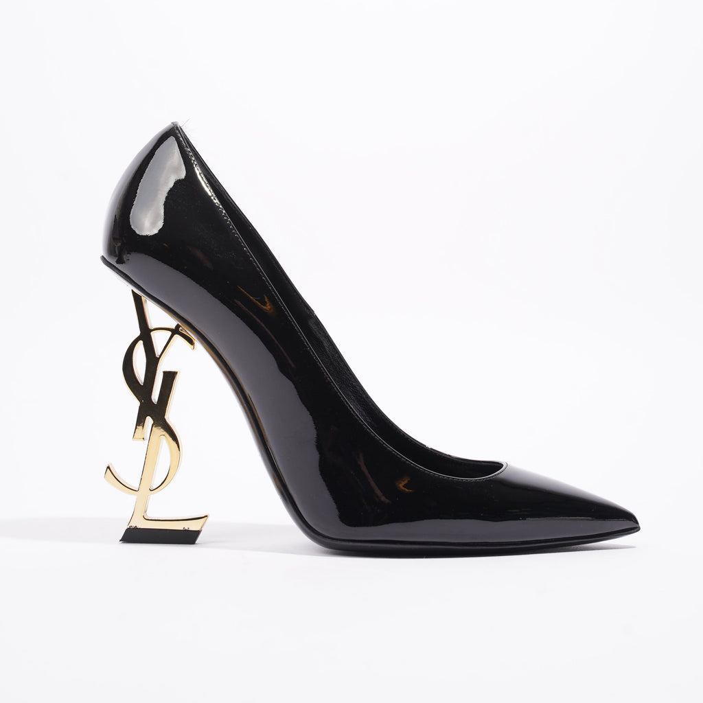 Saint Laurent Opyum Heel 110 Black Patent Leather EU 37 UK 4