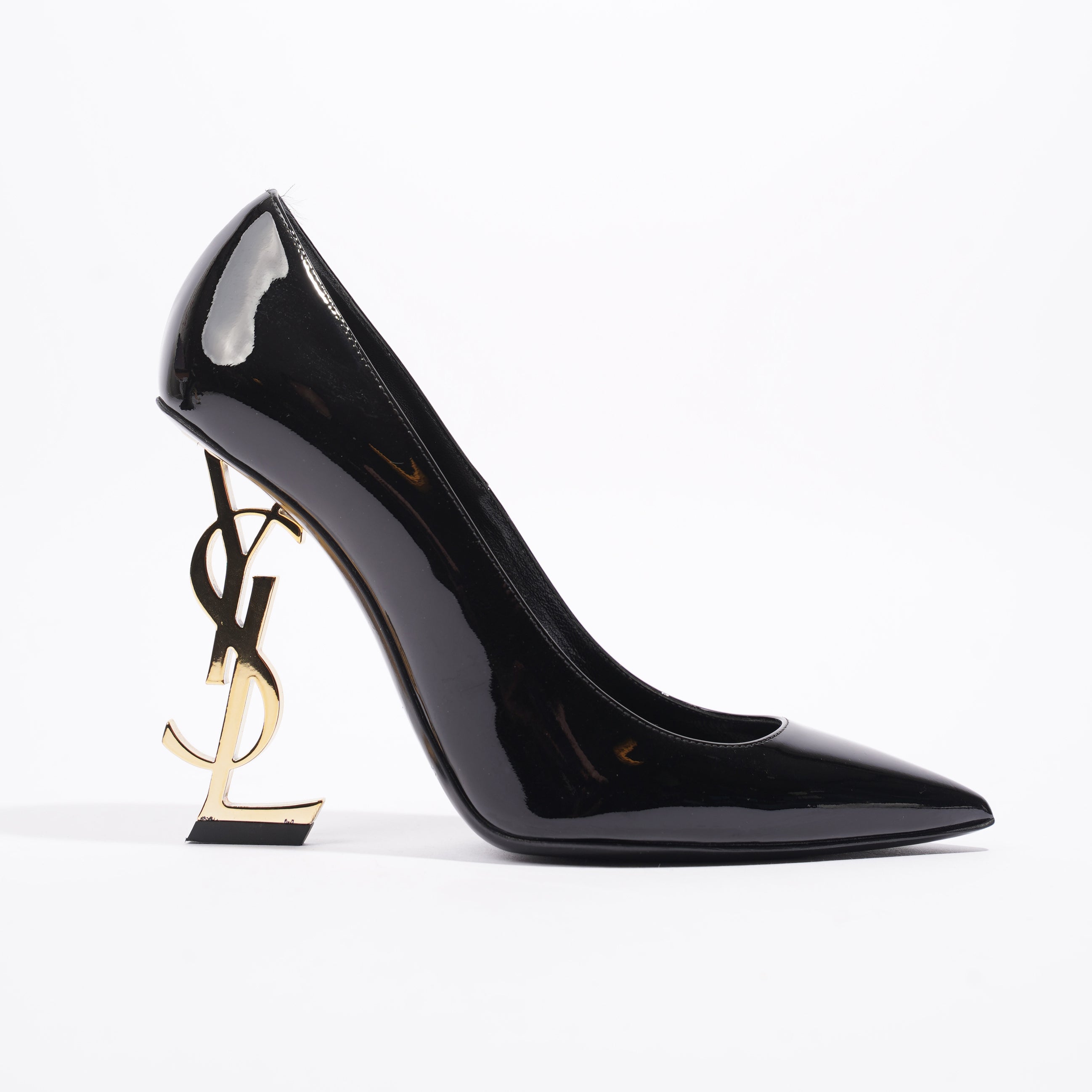 Saint Laurent Opyum Heel 110 Black Patent Leather EU 37 UK 4