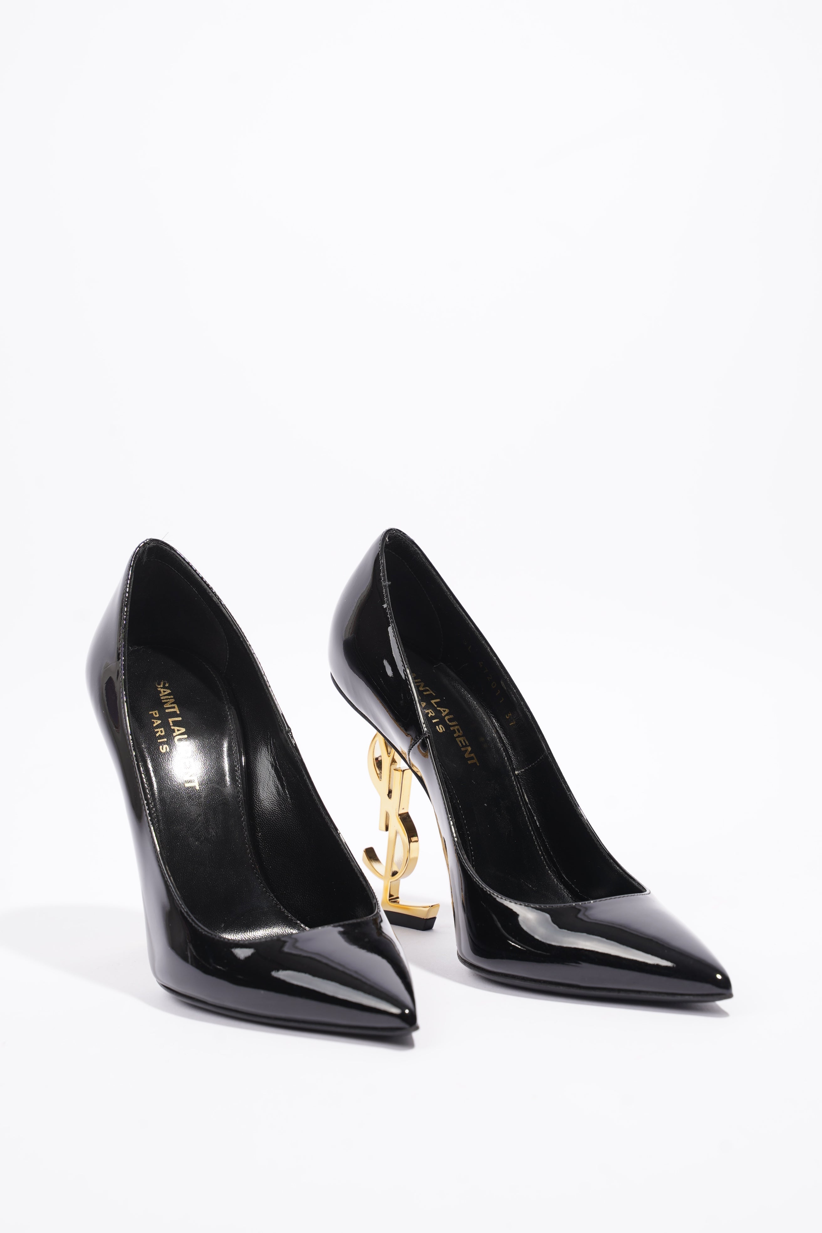 Saint Laurent Opyum Heel 110 Black Patent Leather EU 37 UK 4