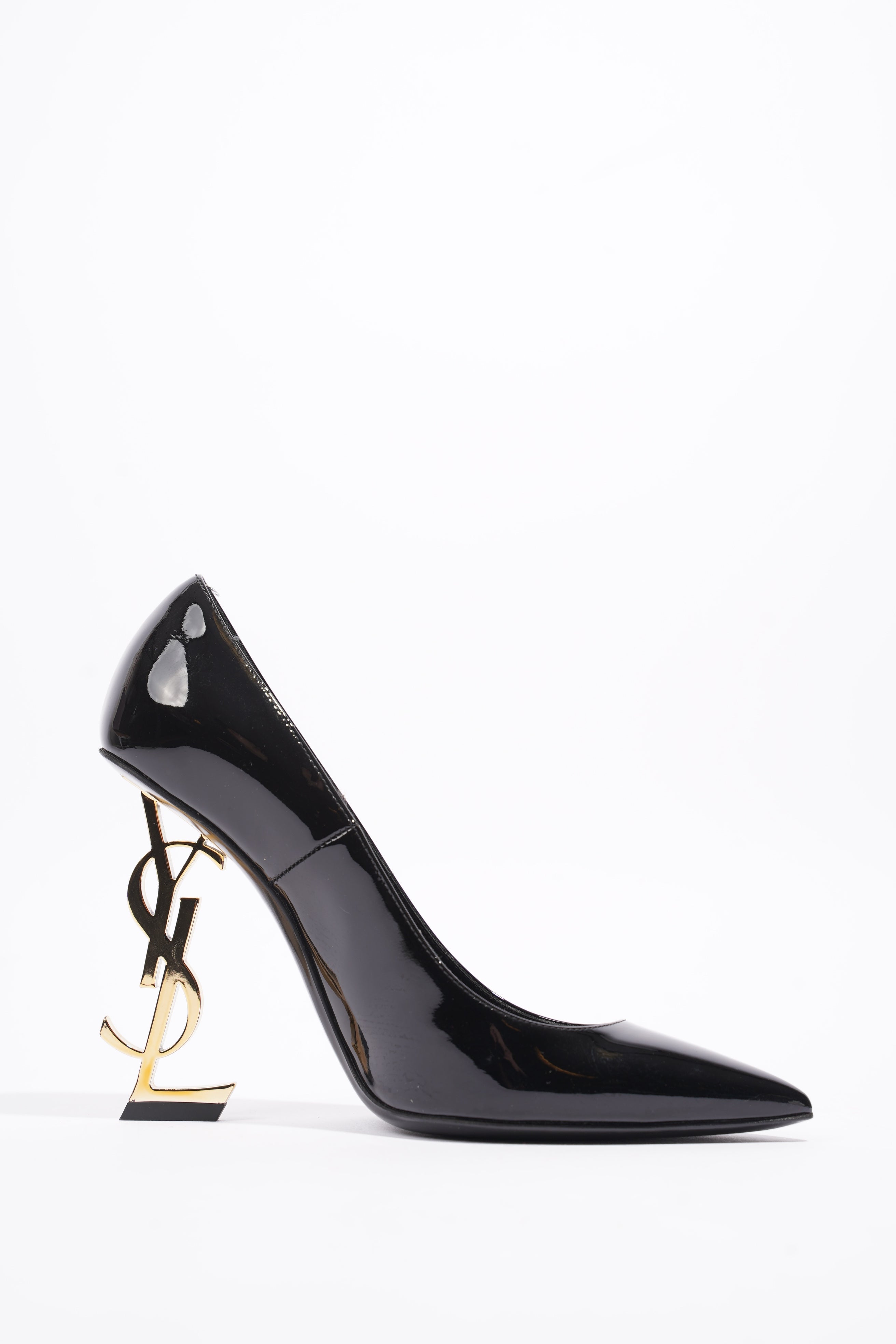 Saint Laurent Opyum Heel 110 Black Patent Leather EU 37 UK 4