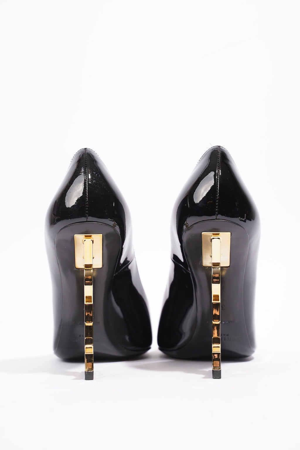 Saint Laurent Opyum Heel 110 Black Patent Leather EU 37 UK 4
