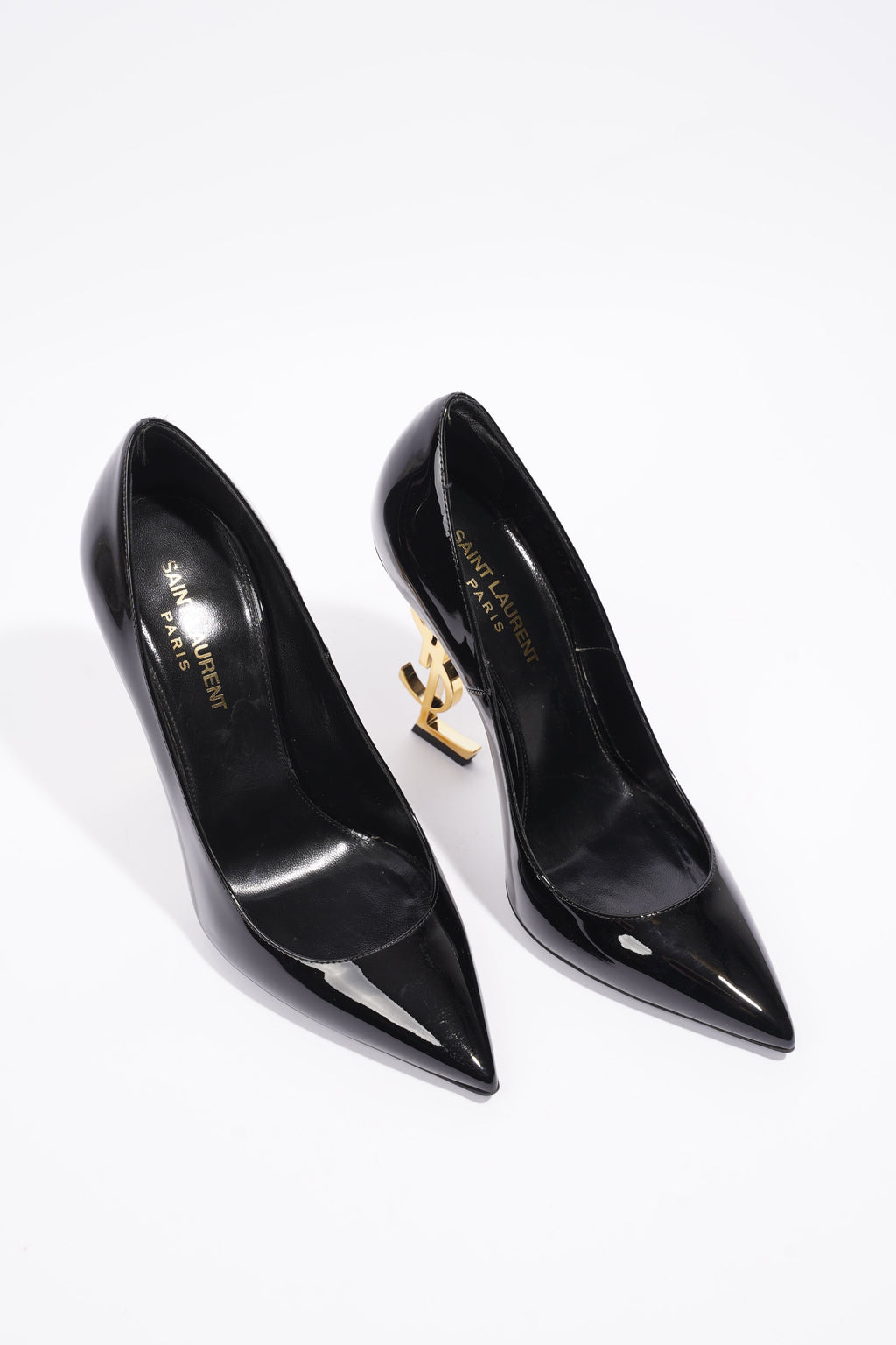 Saint Laurent Opyum Heel 110 Black Patent Leather EU 37 UK 4