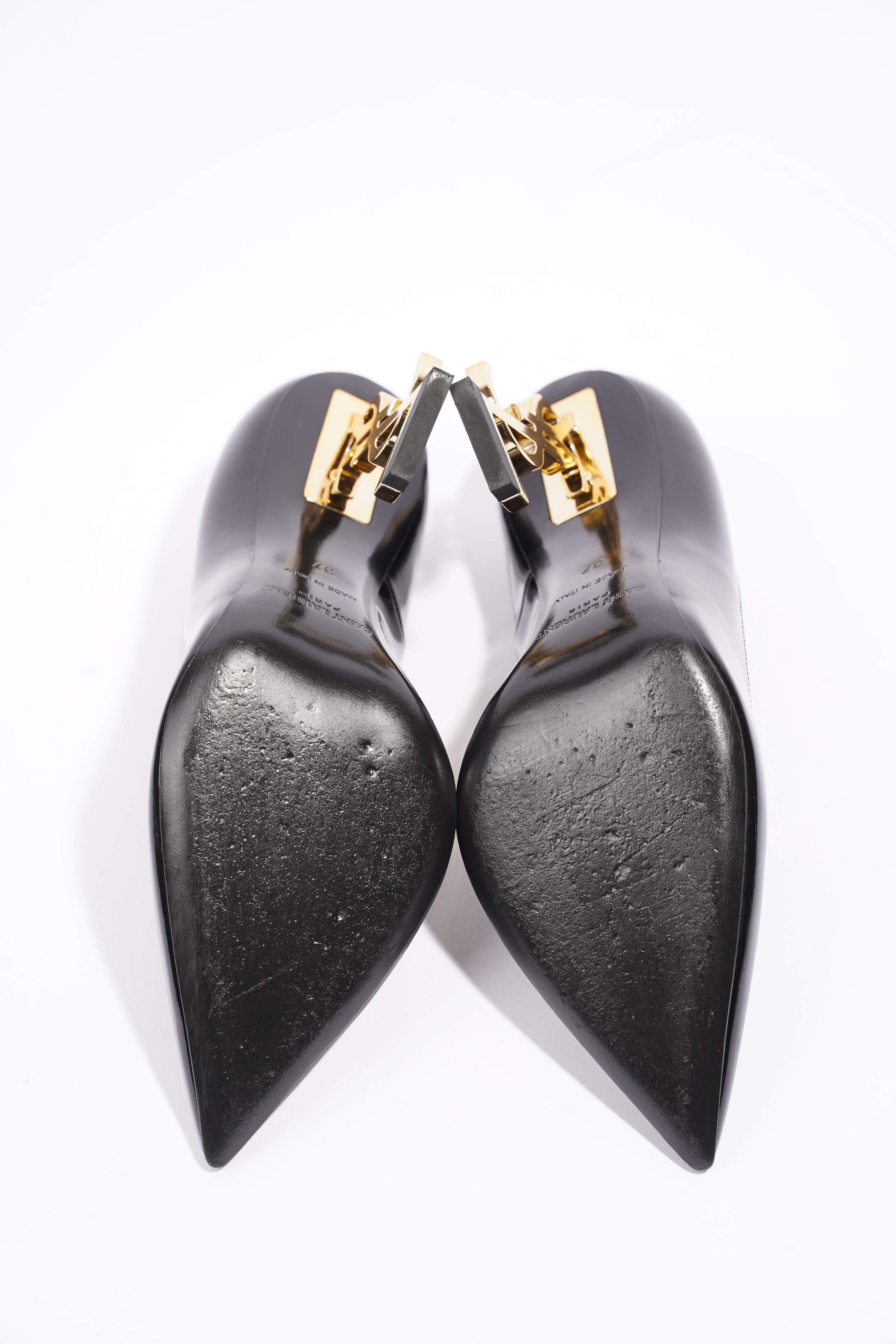 Saint Laurent Opyum Heel 110 Black Patent Leather EU 37 UK 4