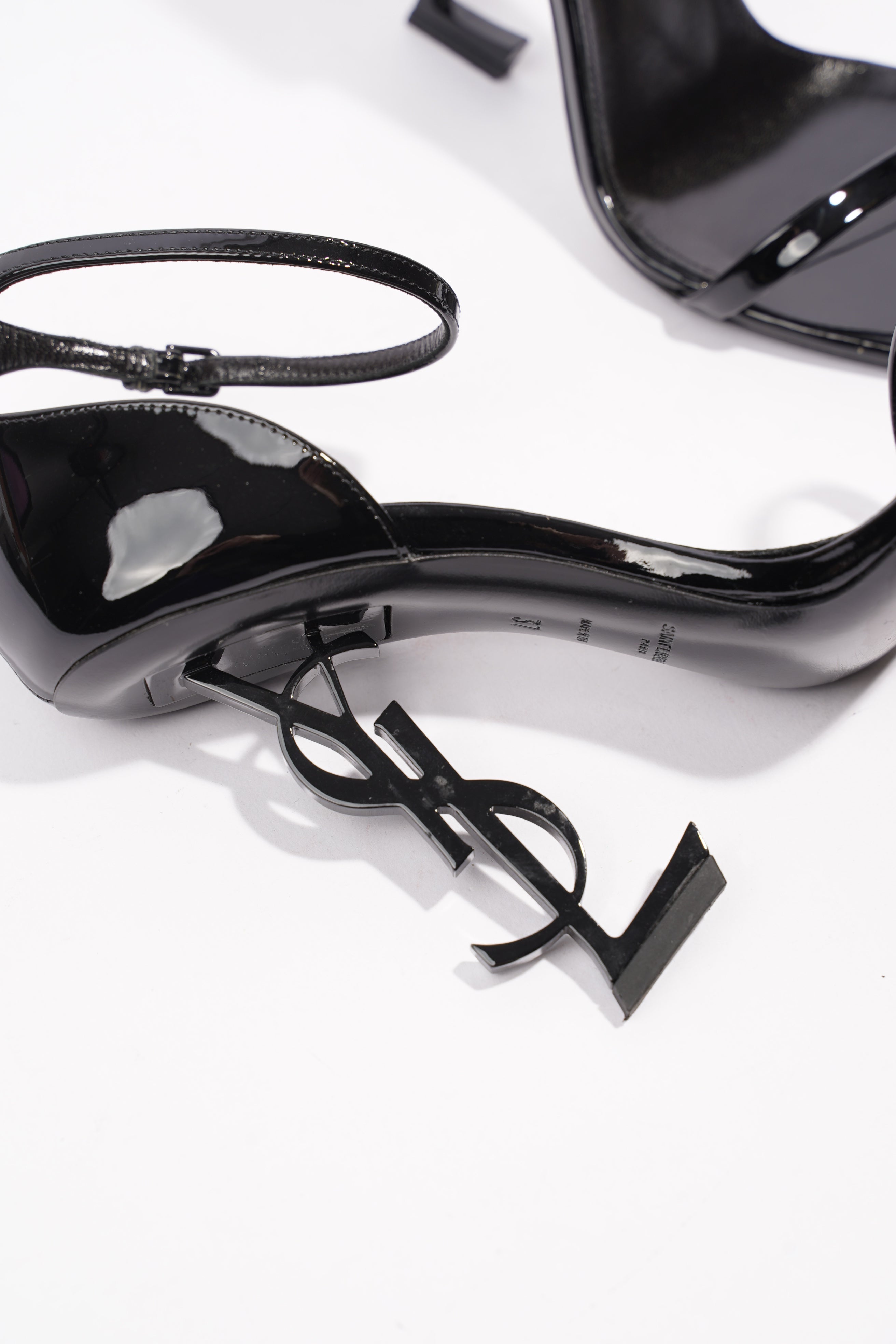 Saint Laurent Opyum Black Patent Leather EU 37 UK 4