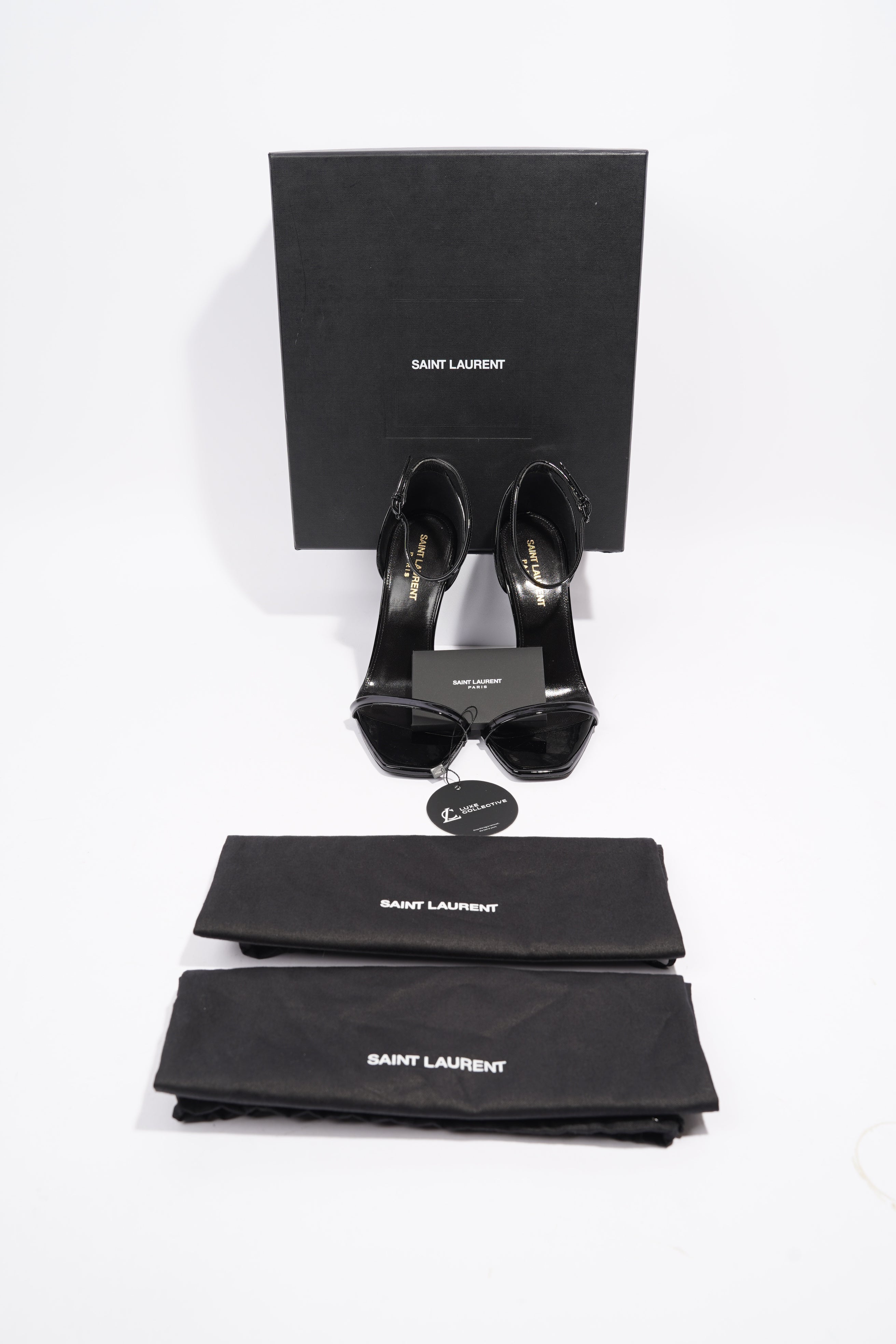 Saint Laurent Opyum Black Patent Leather EU 37 UK 4