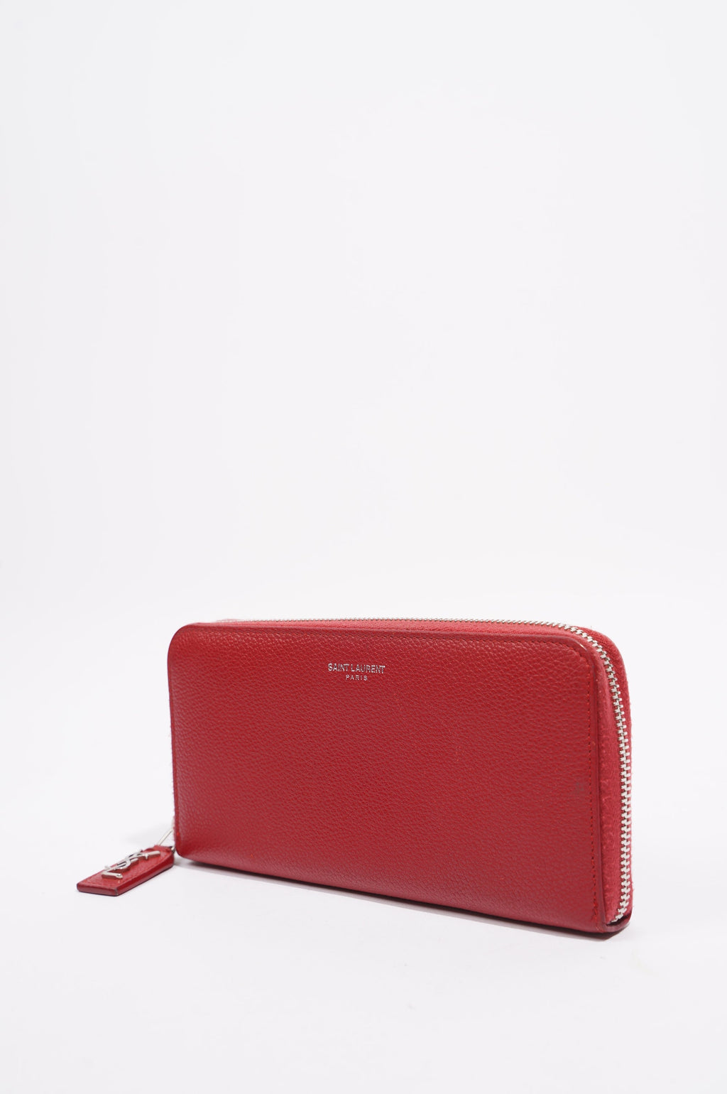 Saint Laurent Long Wallet Red Leather