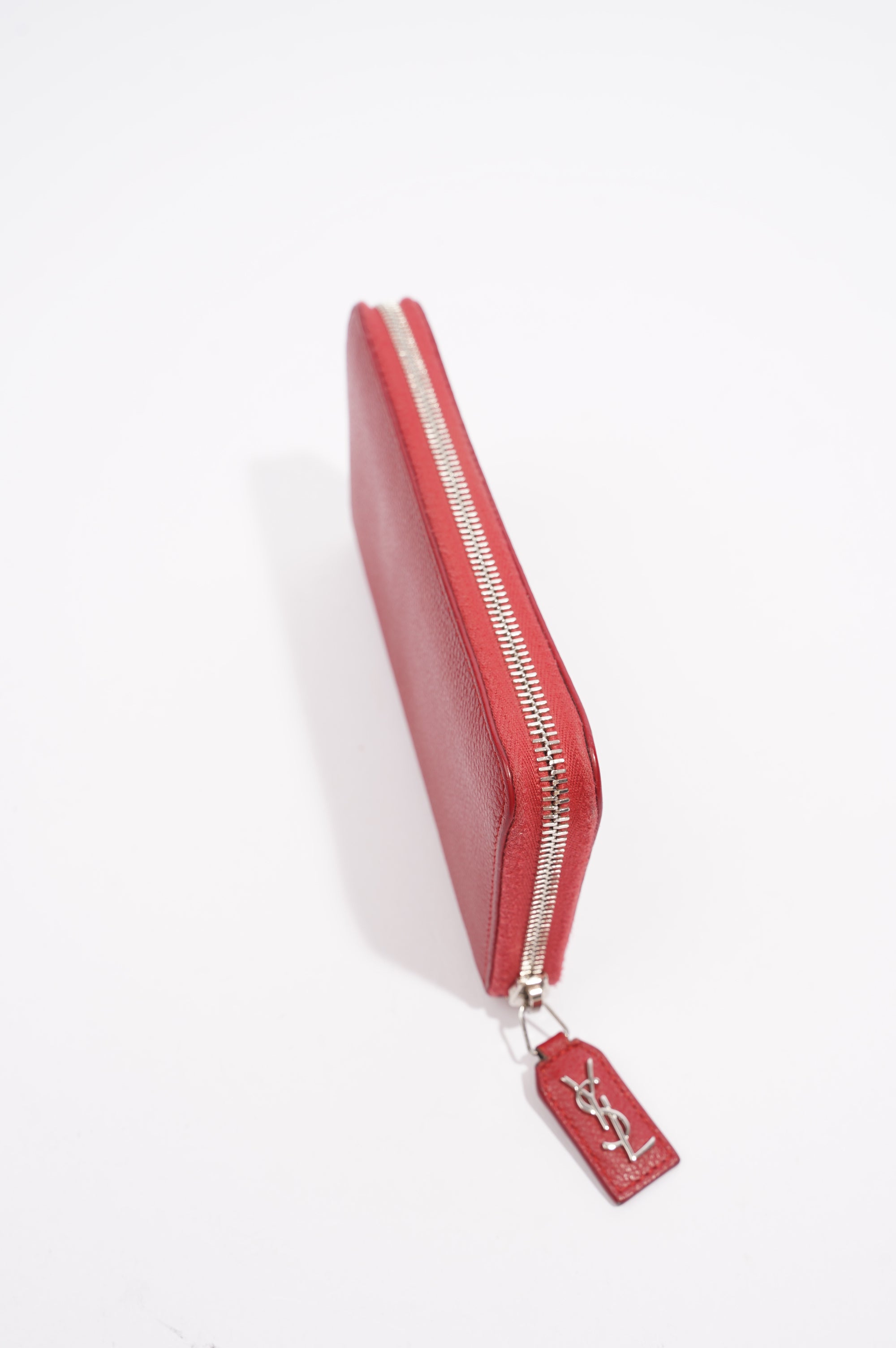 Saint Laurent Long Wallet Red Leather