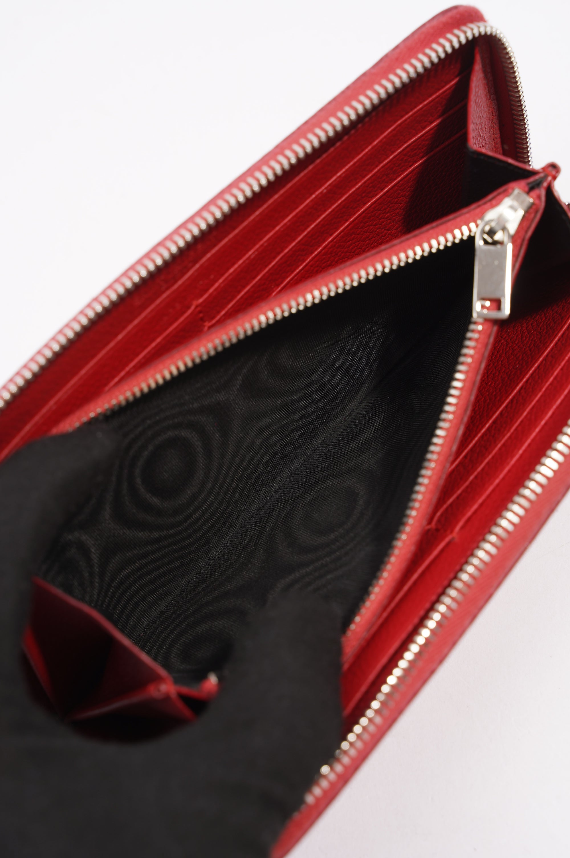 Saint Laurent Long Wallet Red Leather