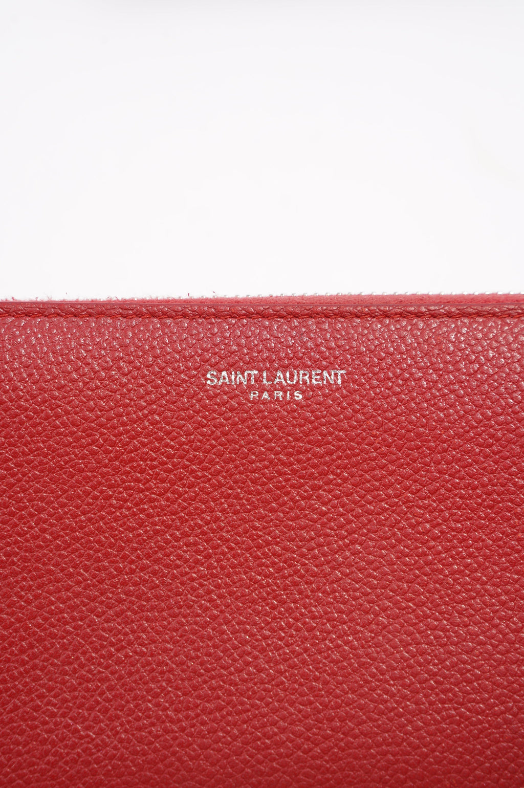 Saint Laurent Long Wallet Red Leather