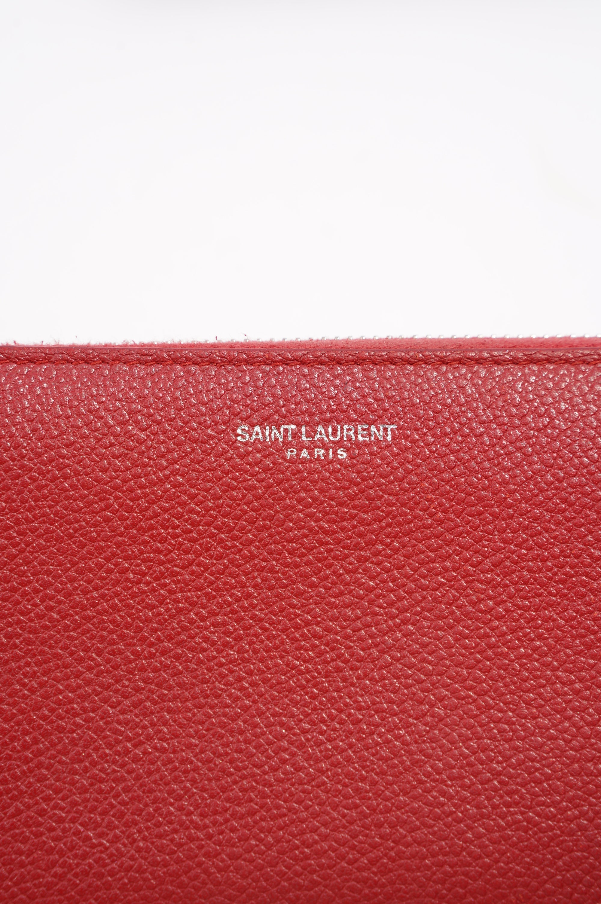 Saint Laurent Long Wallet Red Leather