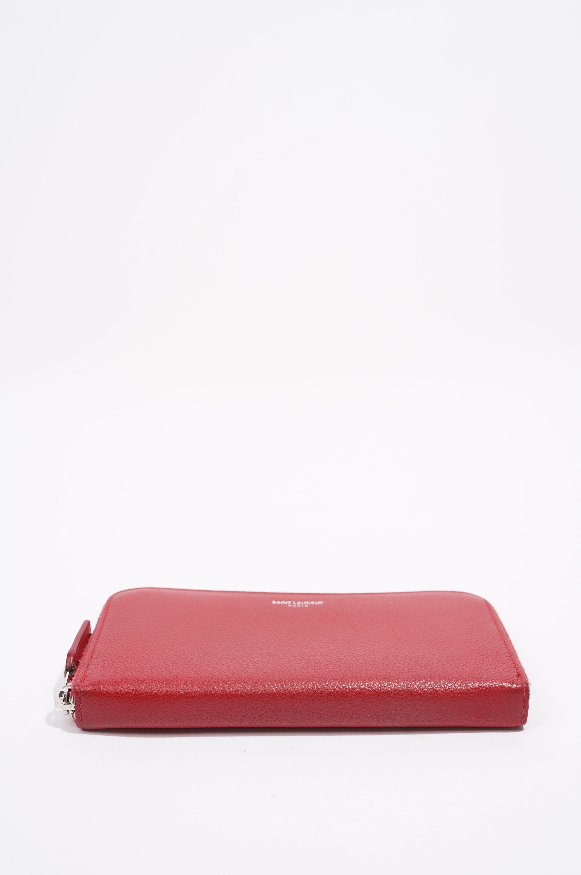Saint Laurent Long Wallet Red Leather