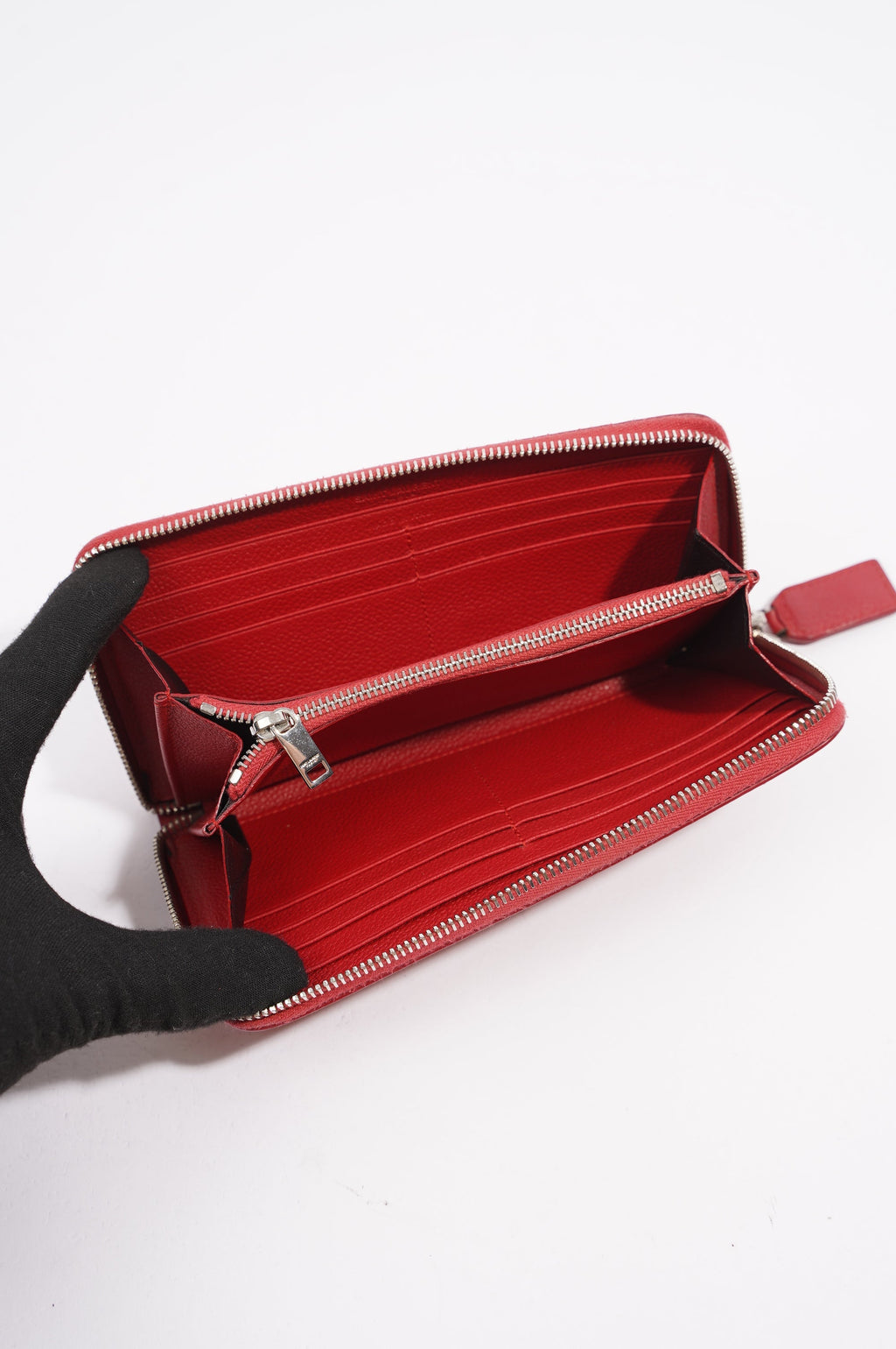 Saint Laurent Long Wallet Red Leather