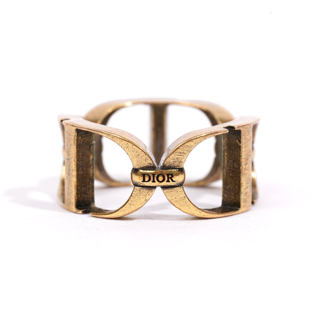 Christian Dior CD Ring Gold Gold Plated Medium