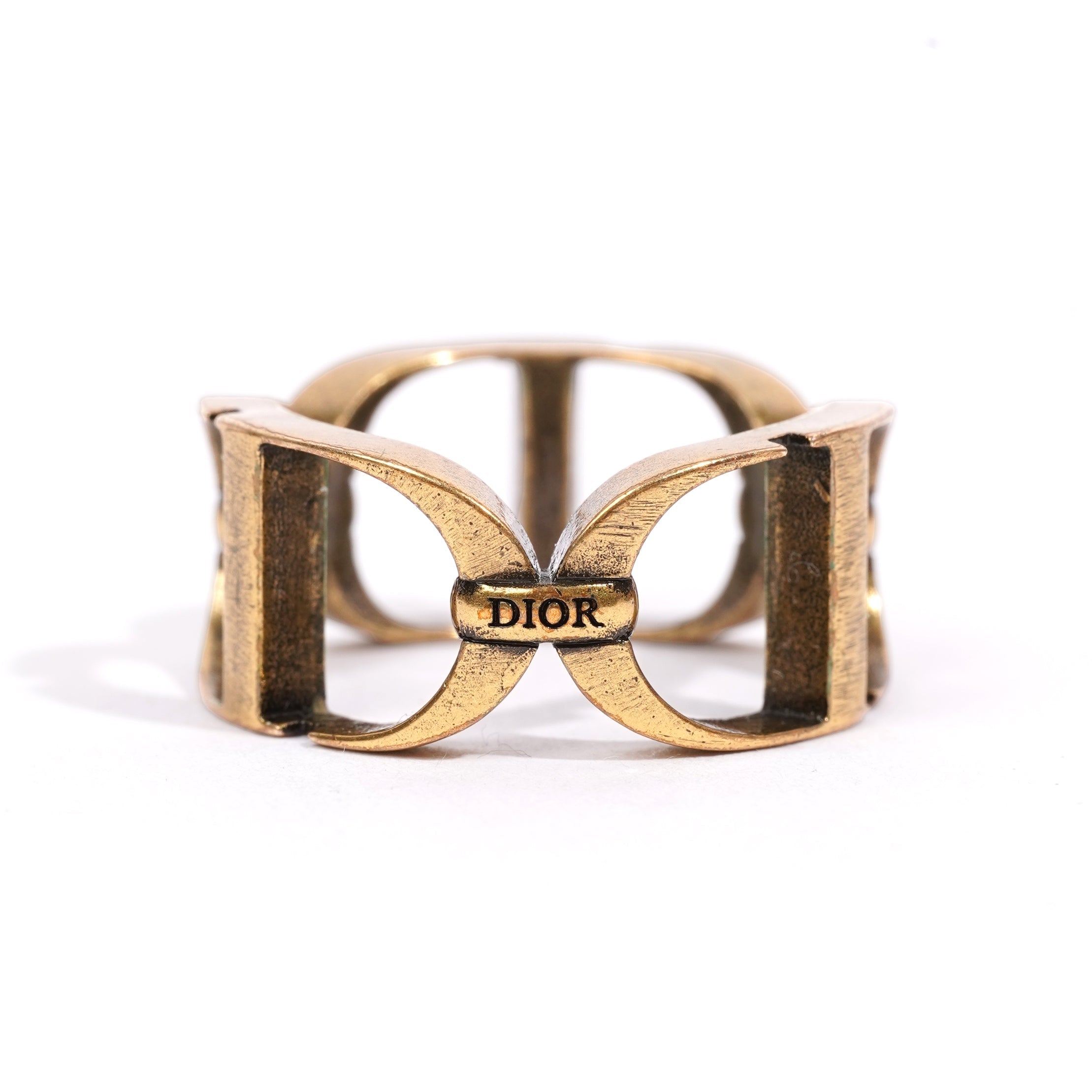 Christian Dior CD Ring Gold Gold Plated Medium
