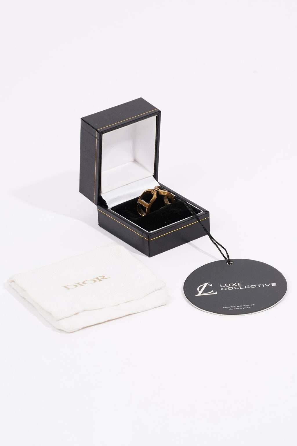 Christian Dior CD Ring Gold Gold Plated Medium