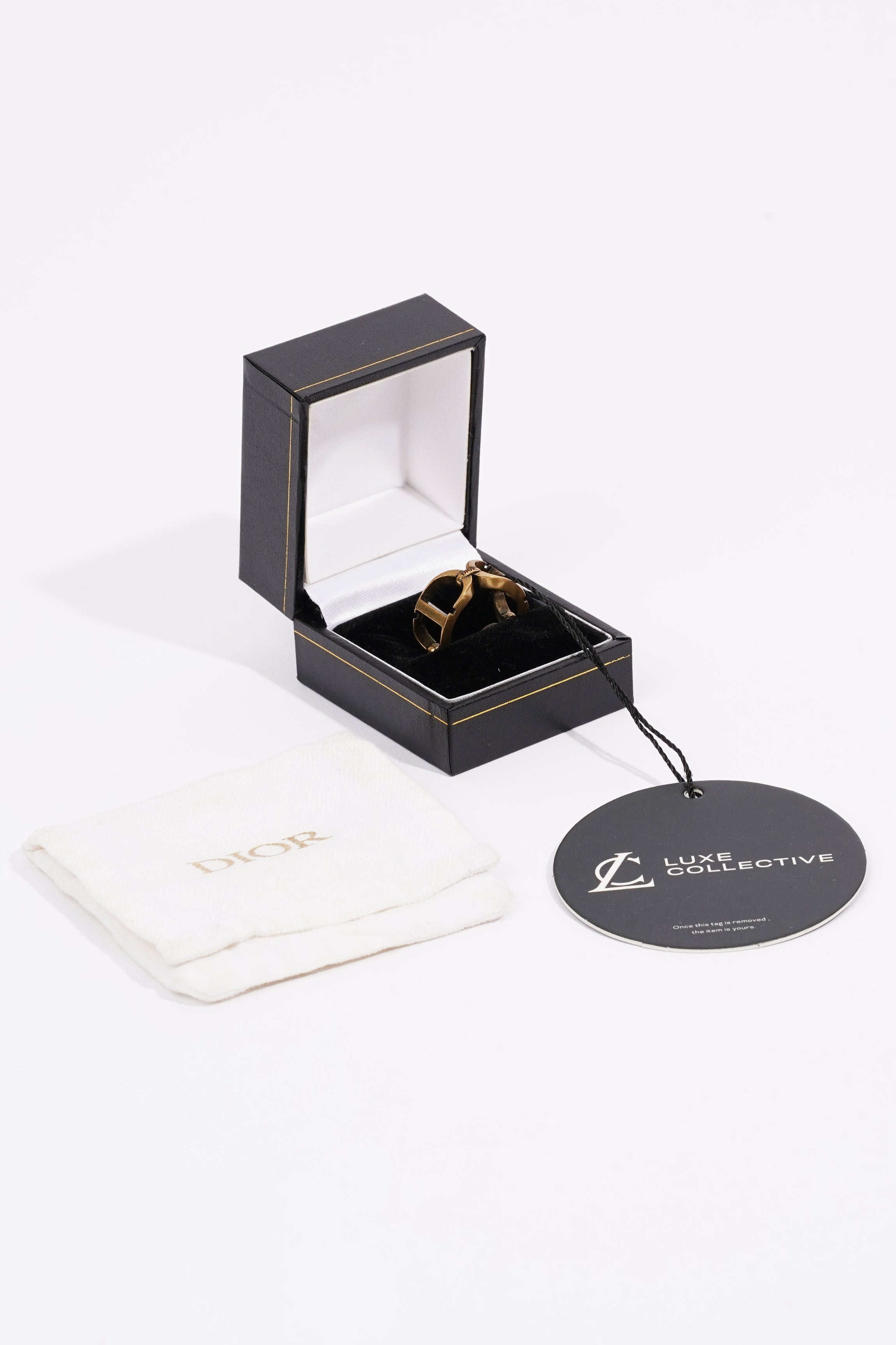 Christian Dior CD Ring Gold Gold Plated Medium