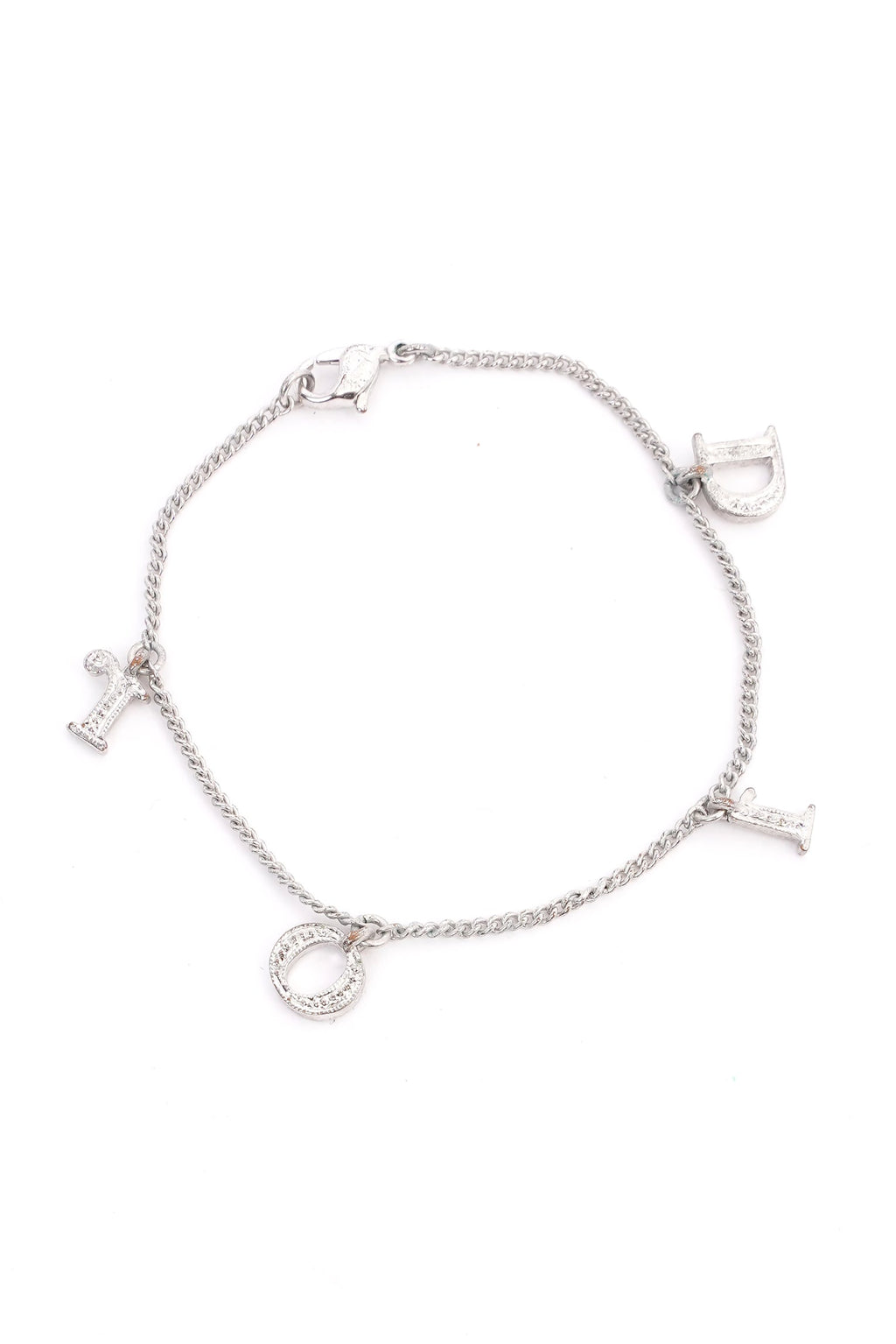 Christian Dior Letter Bracelet Silver Base Metal