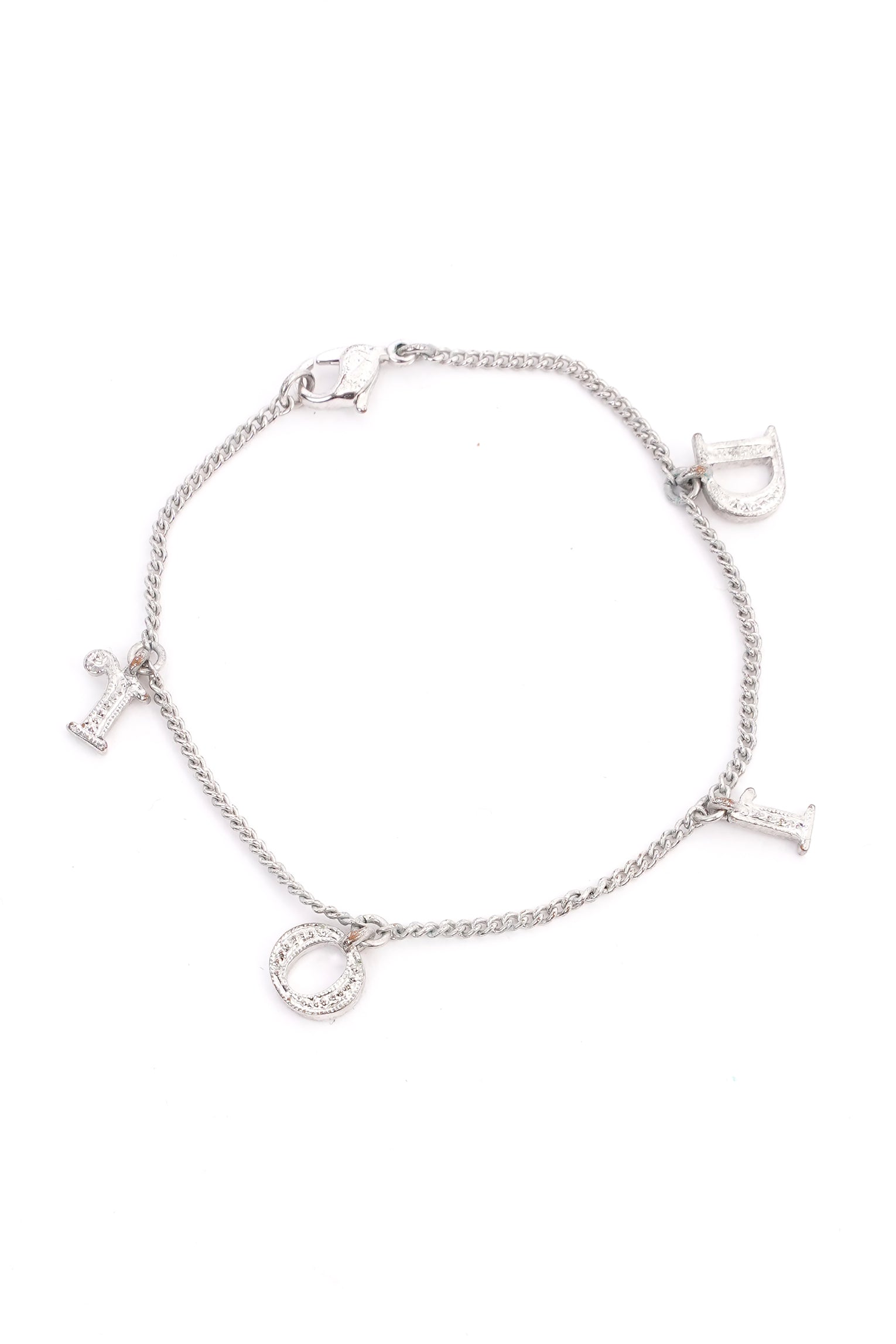 Christian Dior Letter Bracelet Silver Base Metal